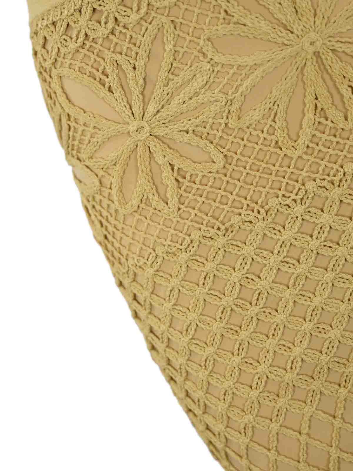Pinko Openwork Skirt In Yellow