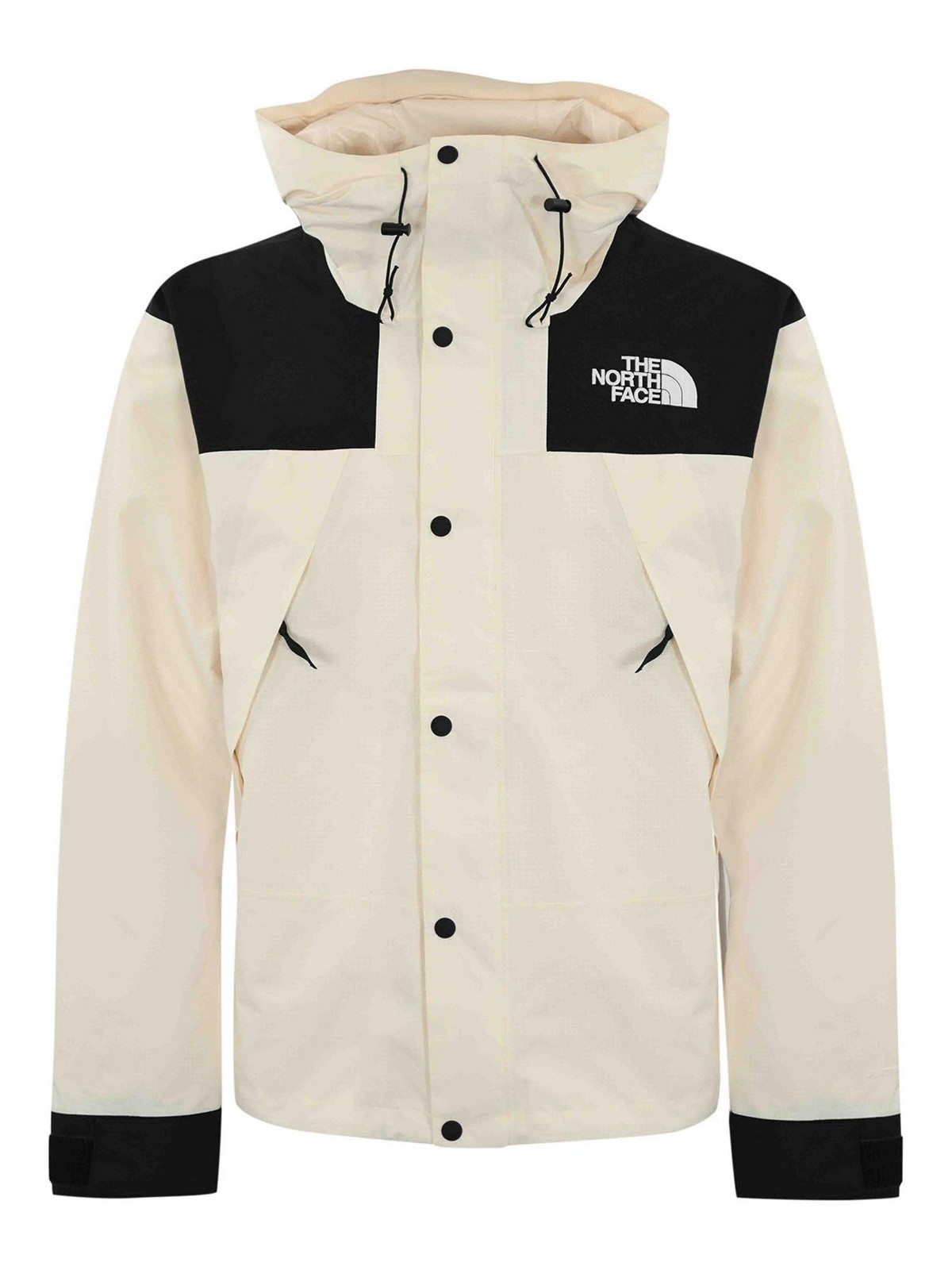The North Face Color Block Hooded Jacket With Casual Design In White