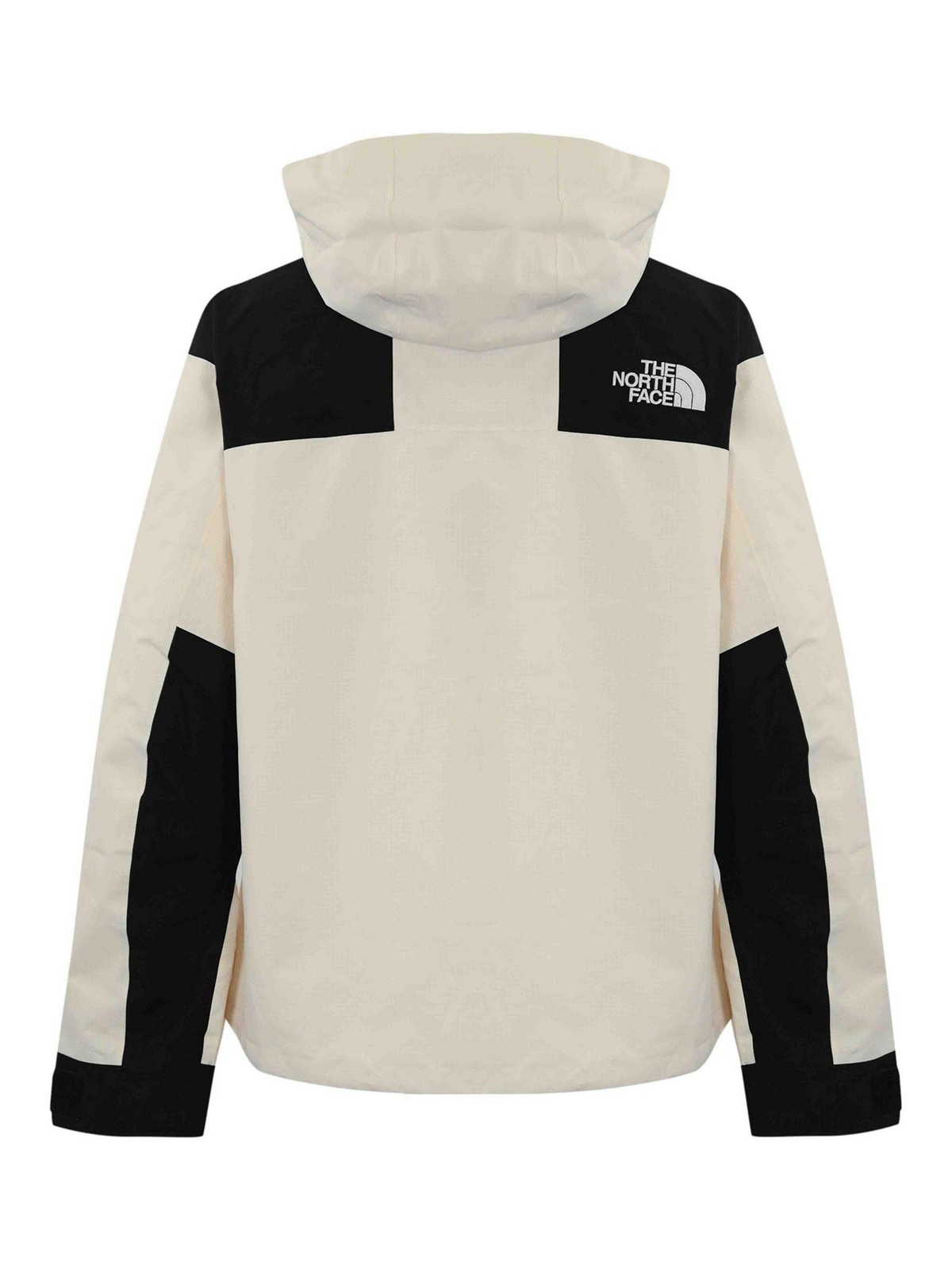 The North Face Color Block Hooded Jacket With Casual Design In White