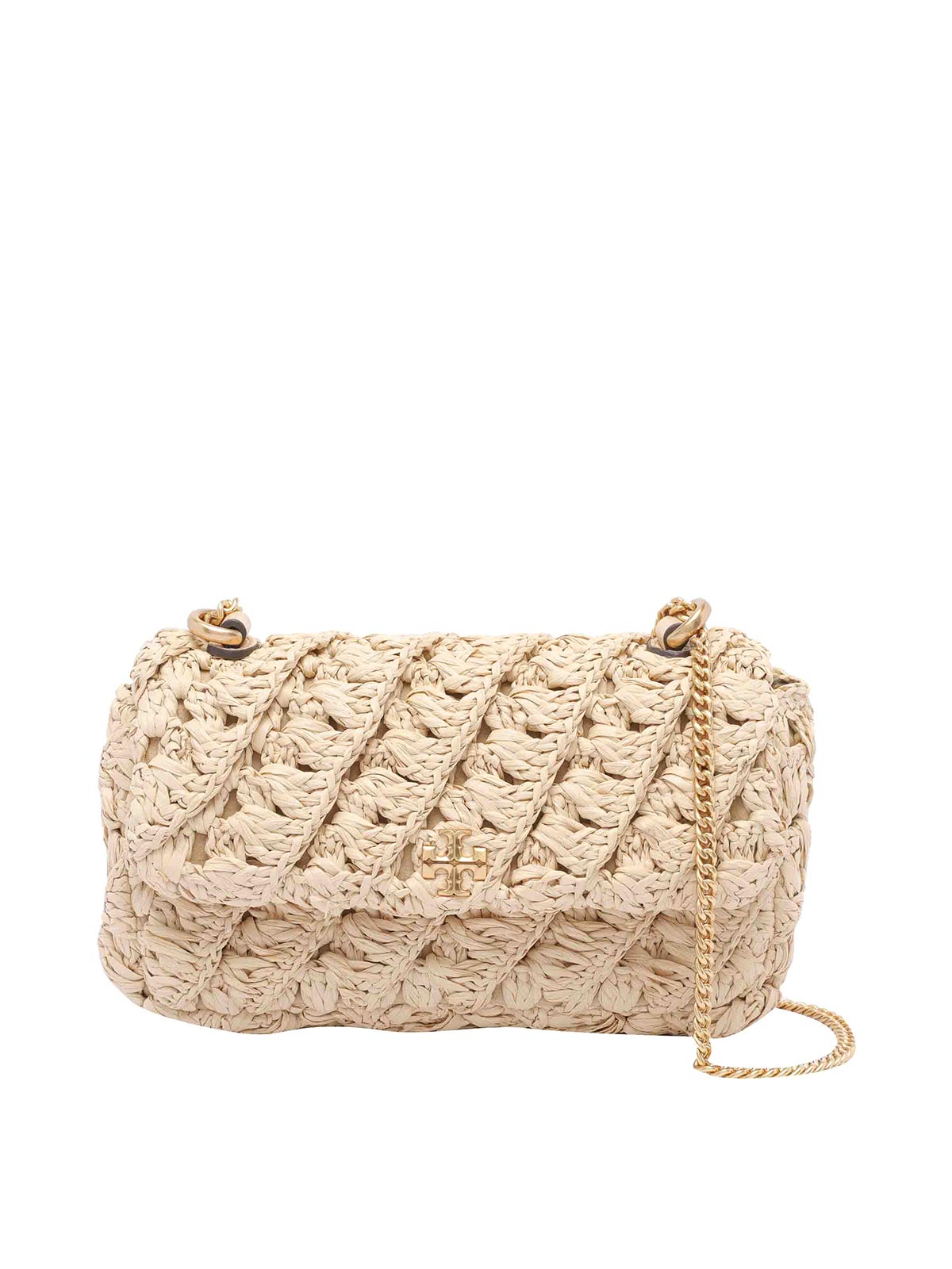 Tory Burch Natural Mini Kira Woven Shoulder Bag