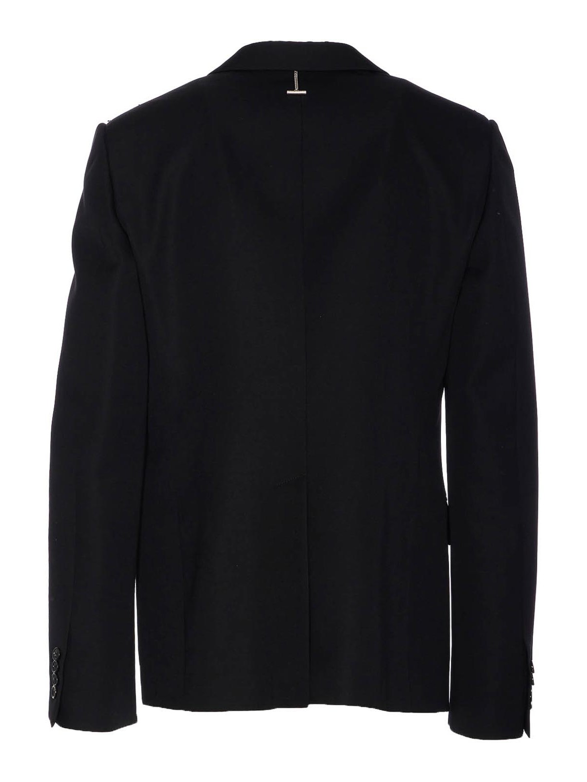 Alexander Mcqueen Single Breasted Crystal Embellished Jacket In Black
