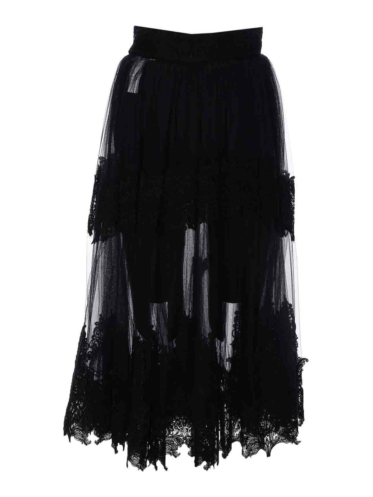 【ELISABETTA FRANCHI】BLACK SKIRT Elisabetta Franchi Black Skirt - Black - Women | GO04252E2110