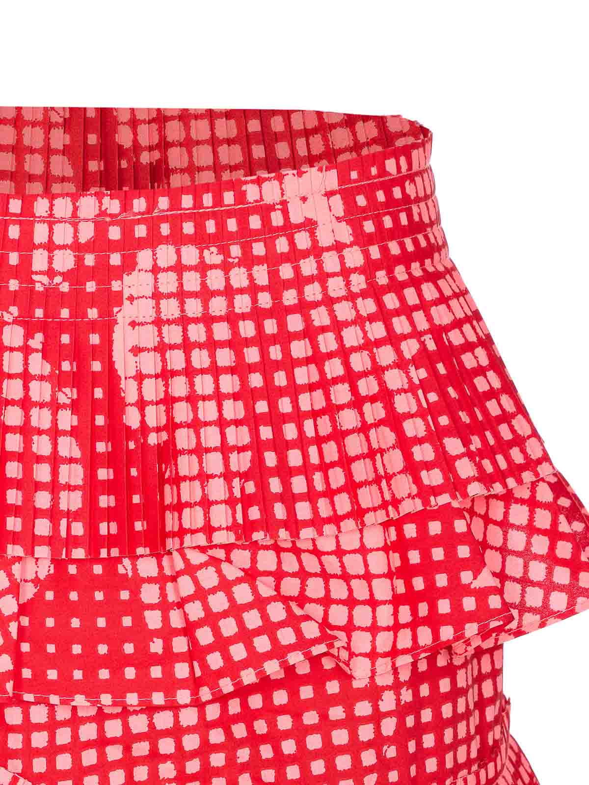 ミニスカート ESSENTIEL ANTWERP HUPAUL RUFFLE MINI SKIRT White asymetrical layered mini skirt | Essentiel Antwerp Italy