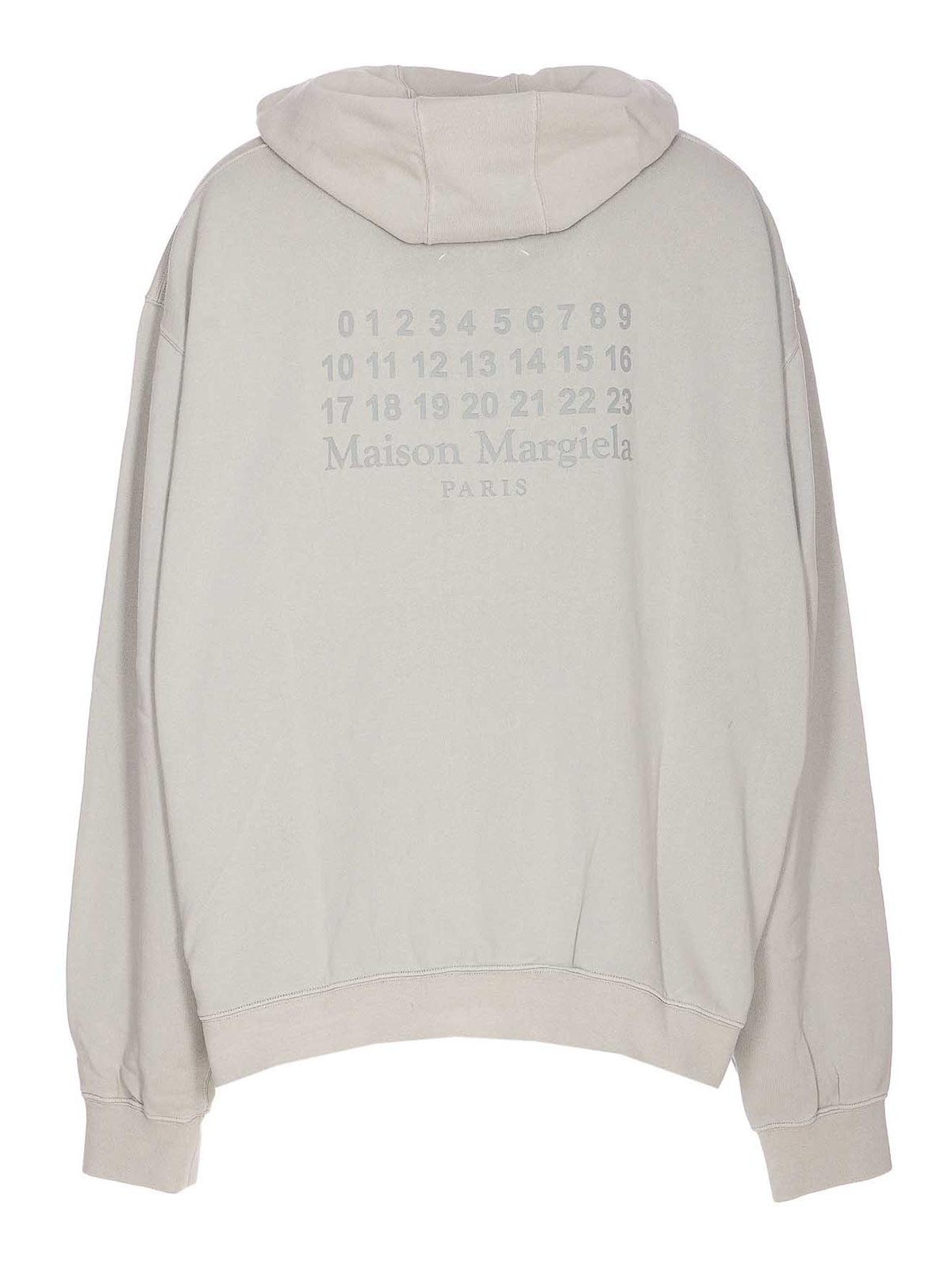 パーカー・フーディ MAISON MARGIELA OVERSIZED ECRU HOODIE WITH NUMERIC LOGO Maison Margiela Oversized écru Hoodie With Numeric Logo
