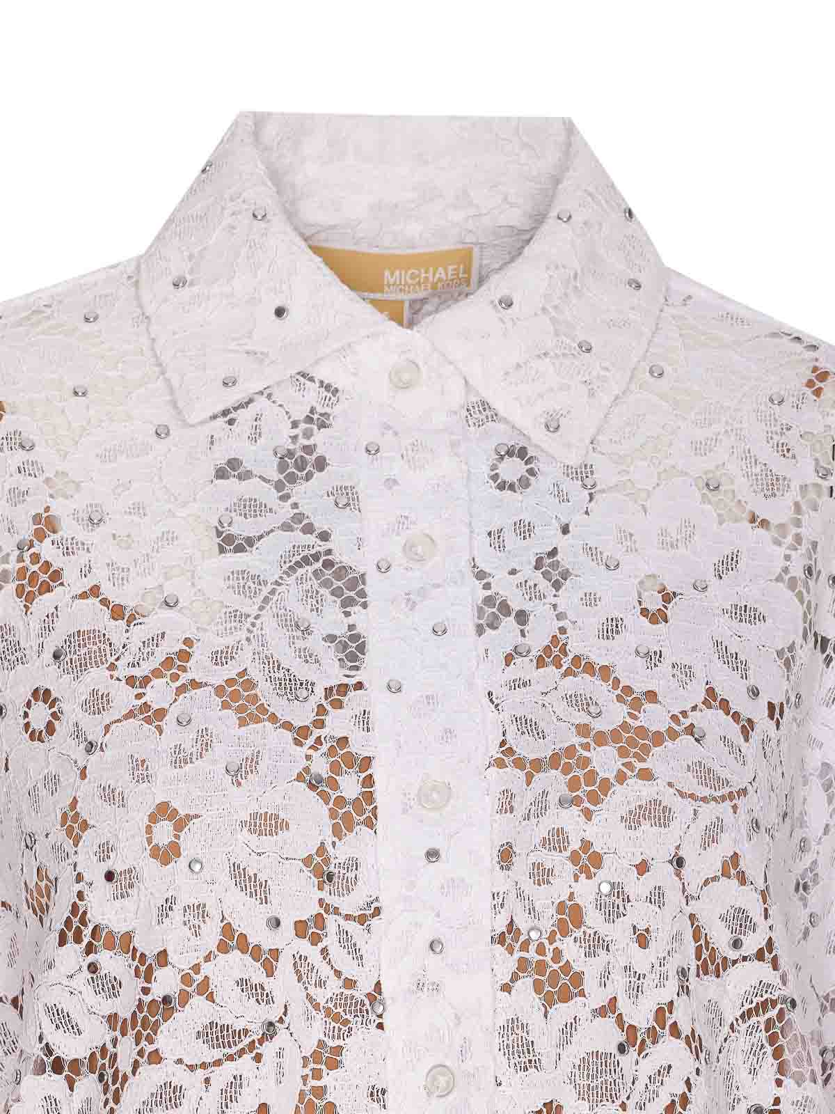 Michael Michael Kors White Shirt With Frontal Buttons Closure In White