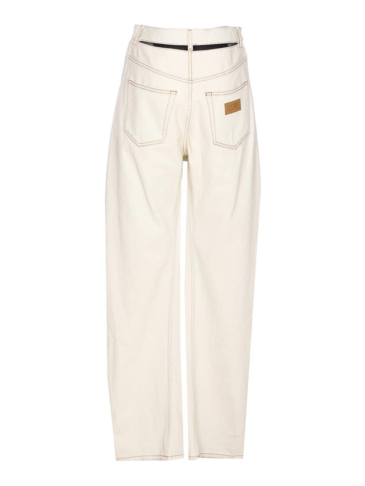 Mm6 Maison Margiela Jeans In White