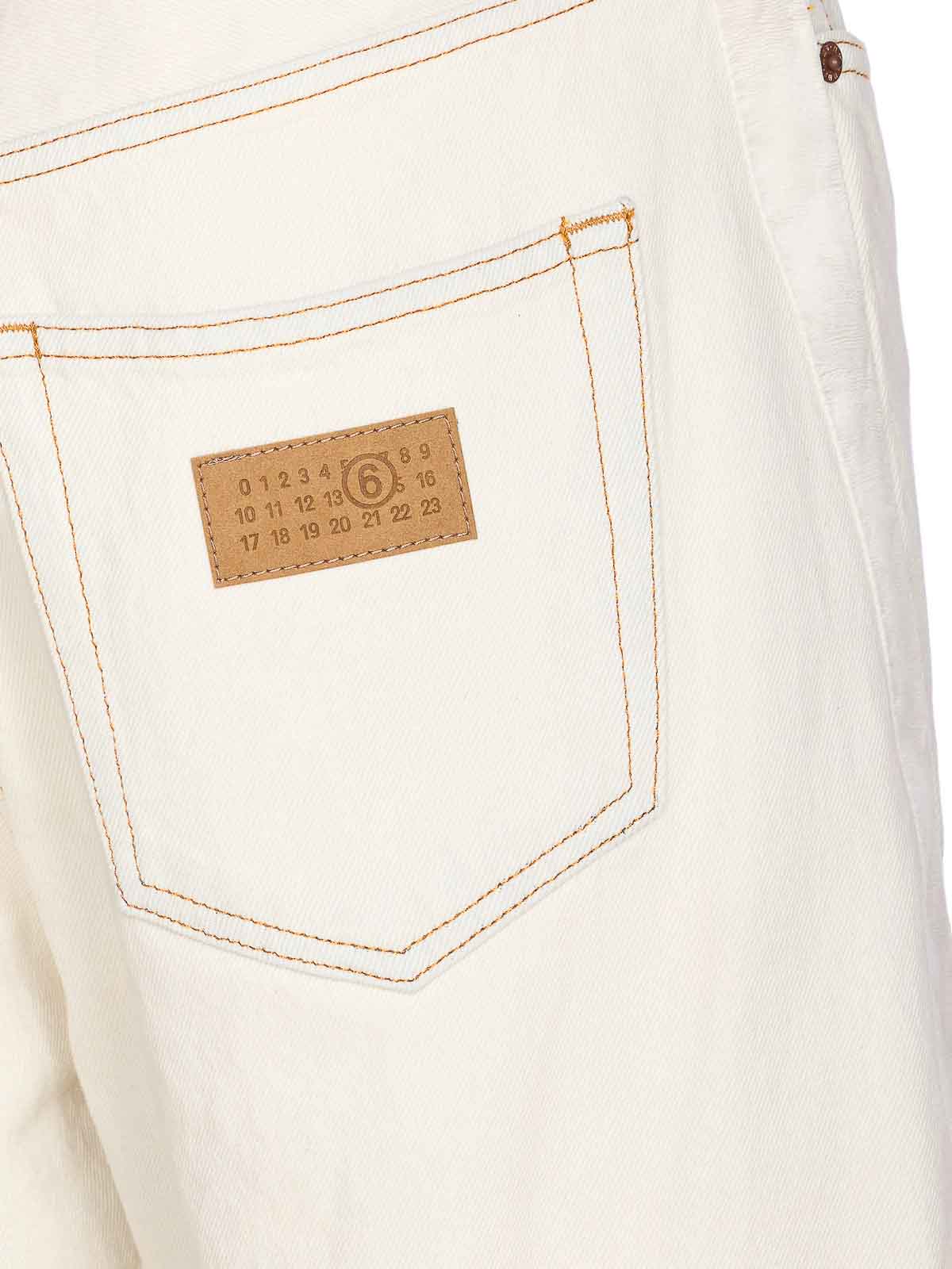 Mm6 Maison Margiela Jeans In White