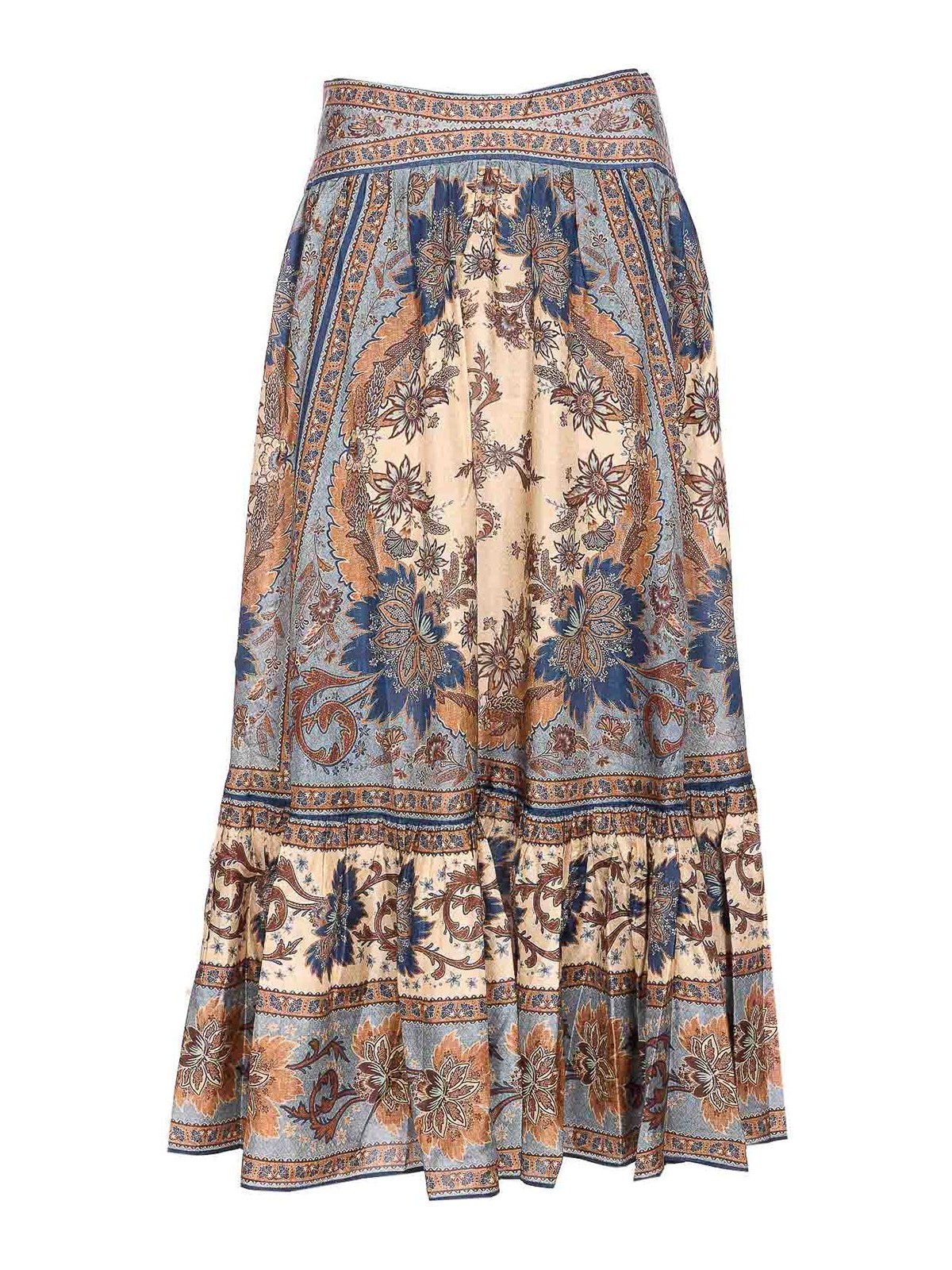 Zimmermann Ascension Tiered Midi Skirt