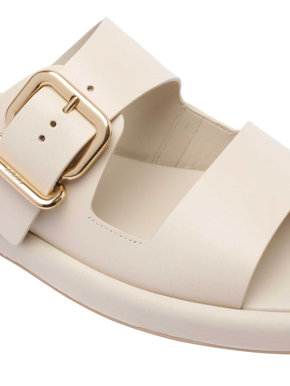 サンダル・ミュール TODS Women Sandals XXW70L0JH10N6MB010 Beige Tod's Leather Sandals - Beige - Women | XXW70L0JH10N6MB010
