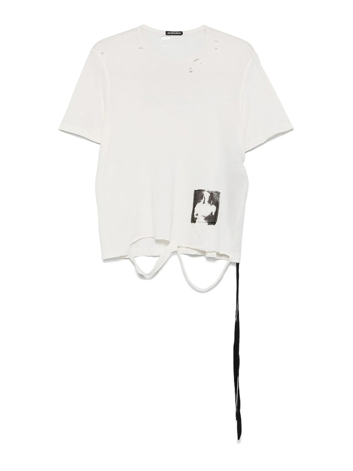 Ann Demeulemeester Patches-detailed T-shirt In White