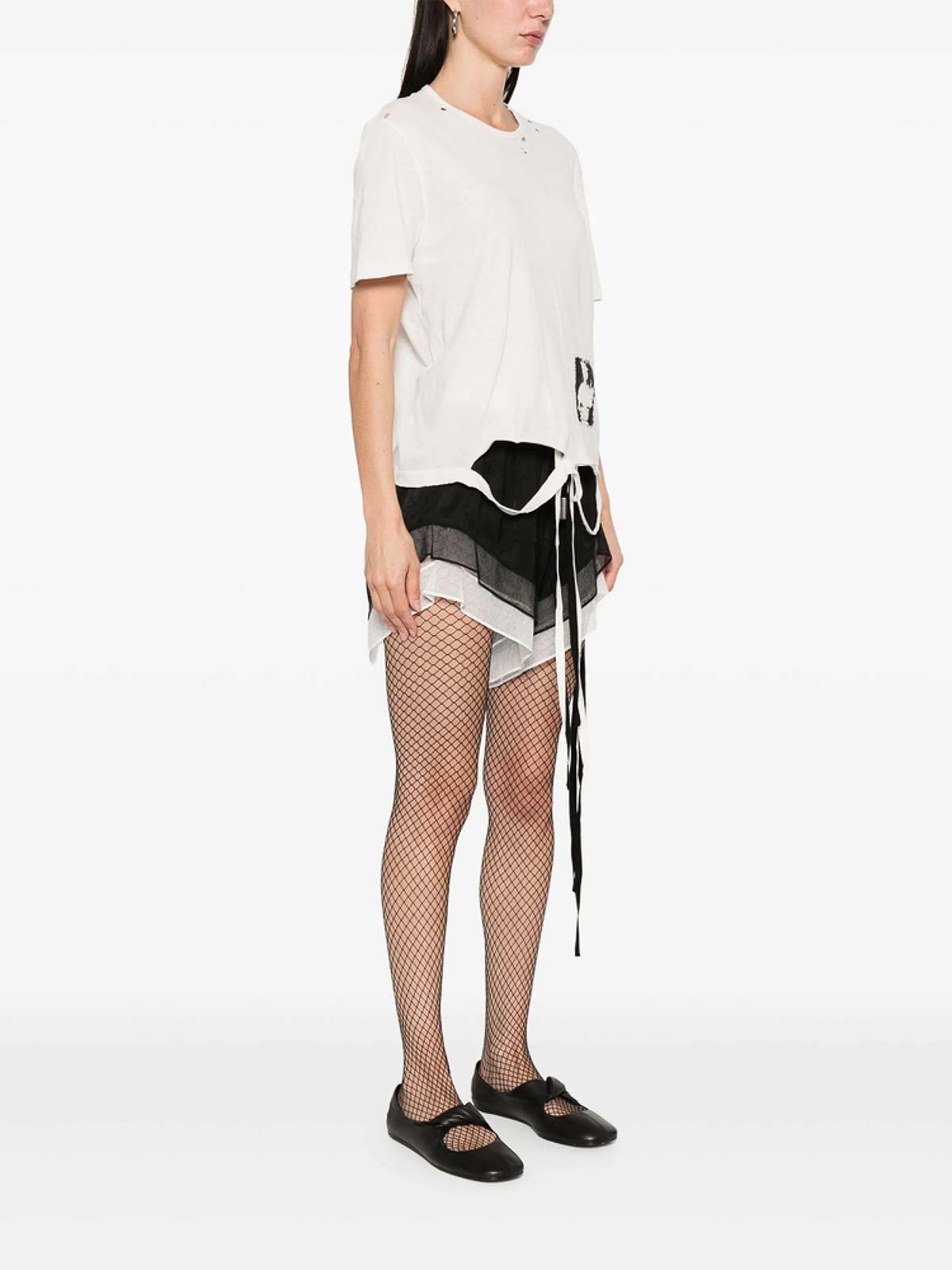 Ann Demeulemeester Patches-detailed T-shirt In White