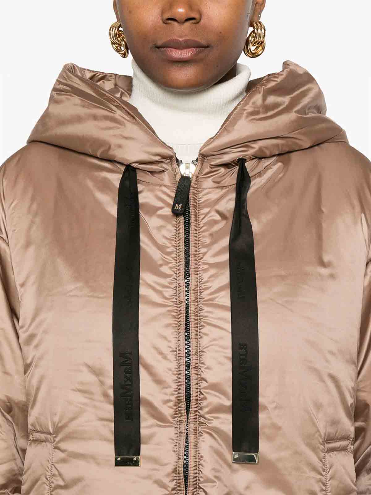 【関税&送料込】MAX MARA THE CUBE Coats Brown The Cube Trefel down coat in brown - Max Mara | Mytheresa