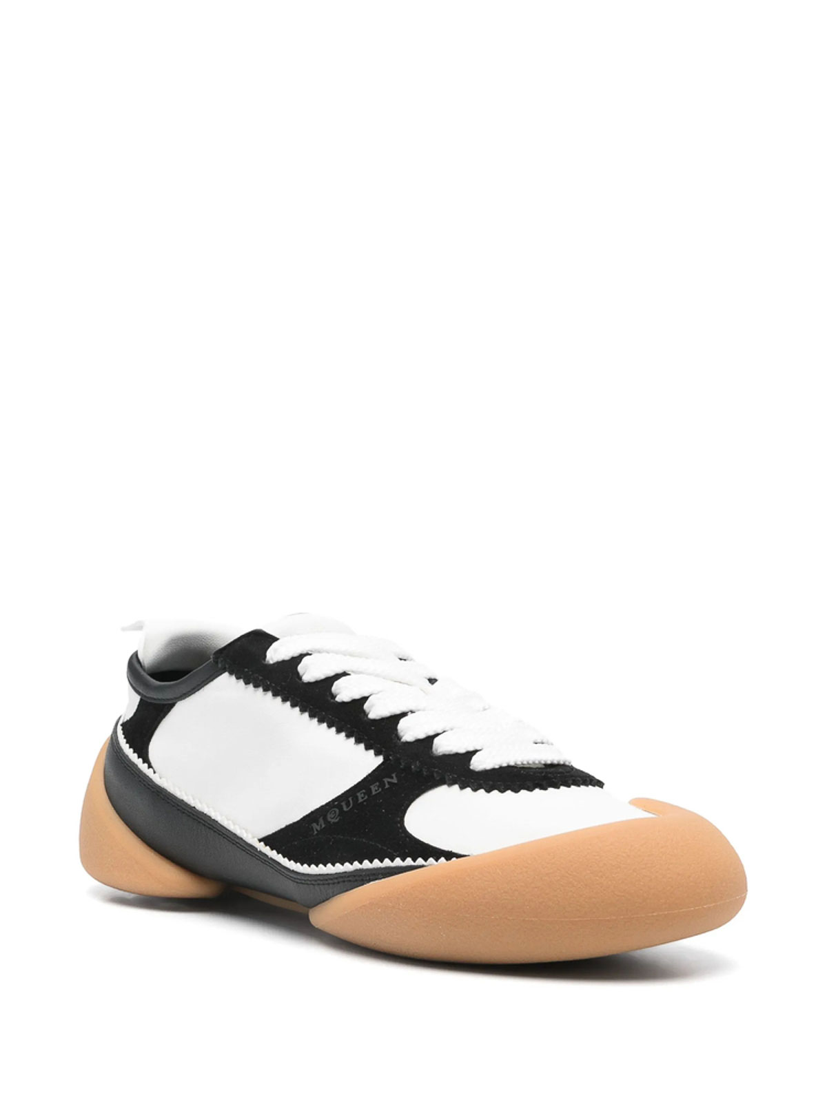 Alexander Mcqueen Oversized Calfskin Sneakers With Distinctive Rounded Sole In Multi
