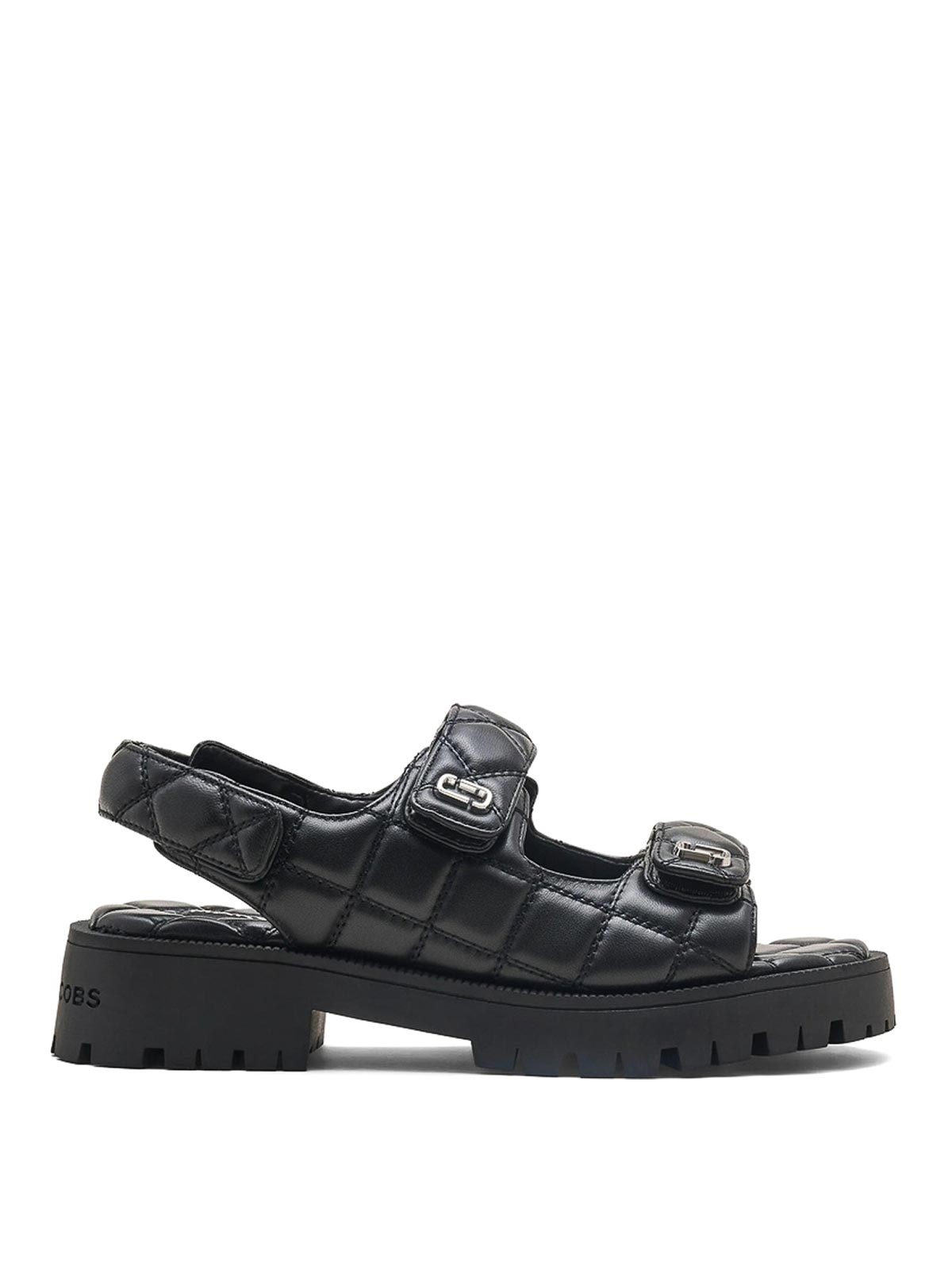 Marc Jacobs The Quilted Sunny Sandals In Black