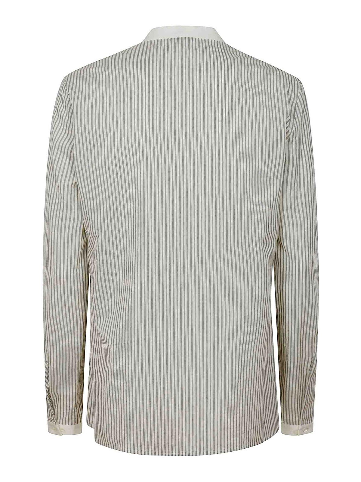 Pt Torino Tailored Cotton Shirt With Striped