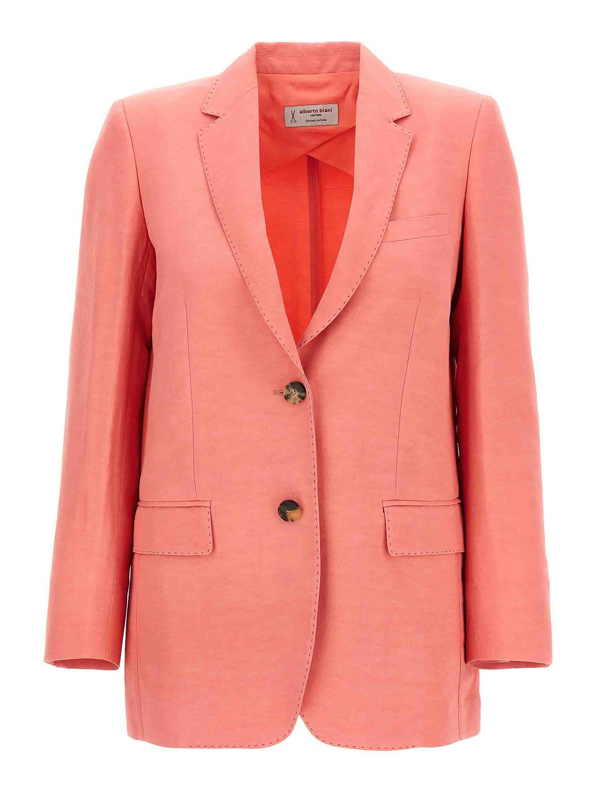 Alberto Biani Coral Pink America Blazer In Pink