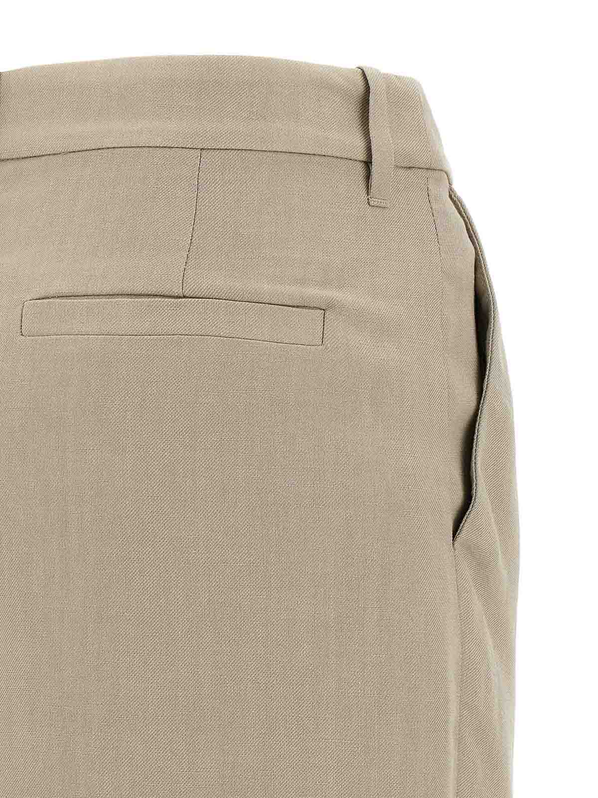 Brunello Cucinelli Wrap Skirt With Back Pockets And Belt Loops In Brown
