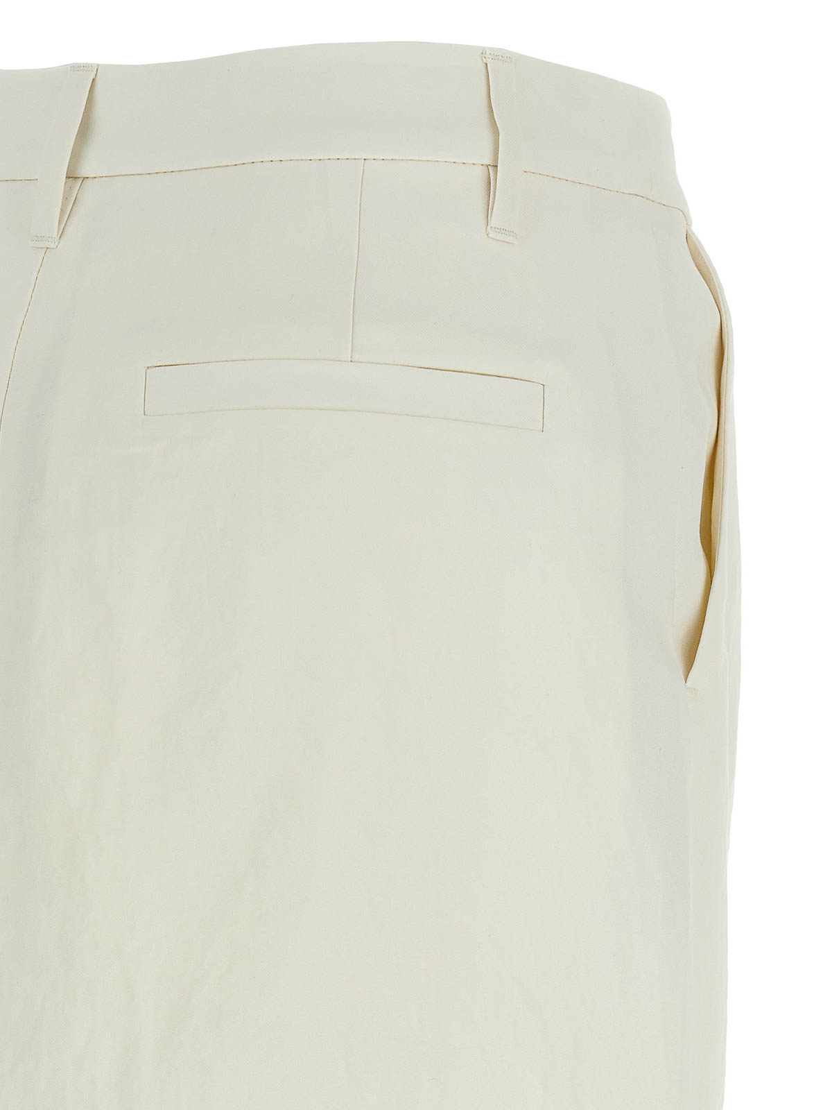 Brunello Cucinelli Midi Length Wrap Skirt With Back Pocket In White