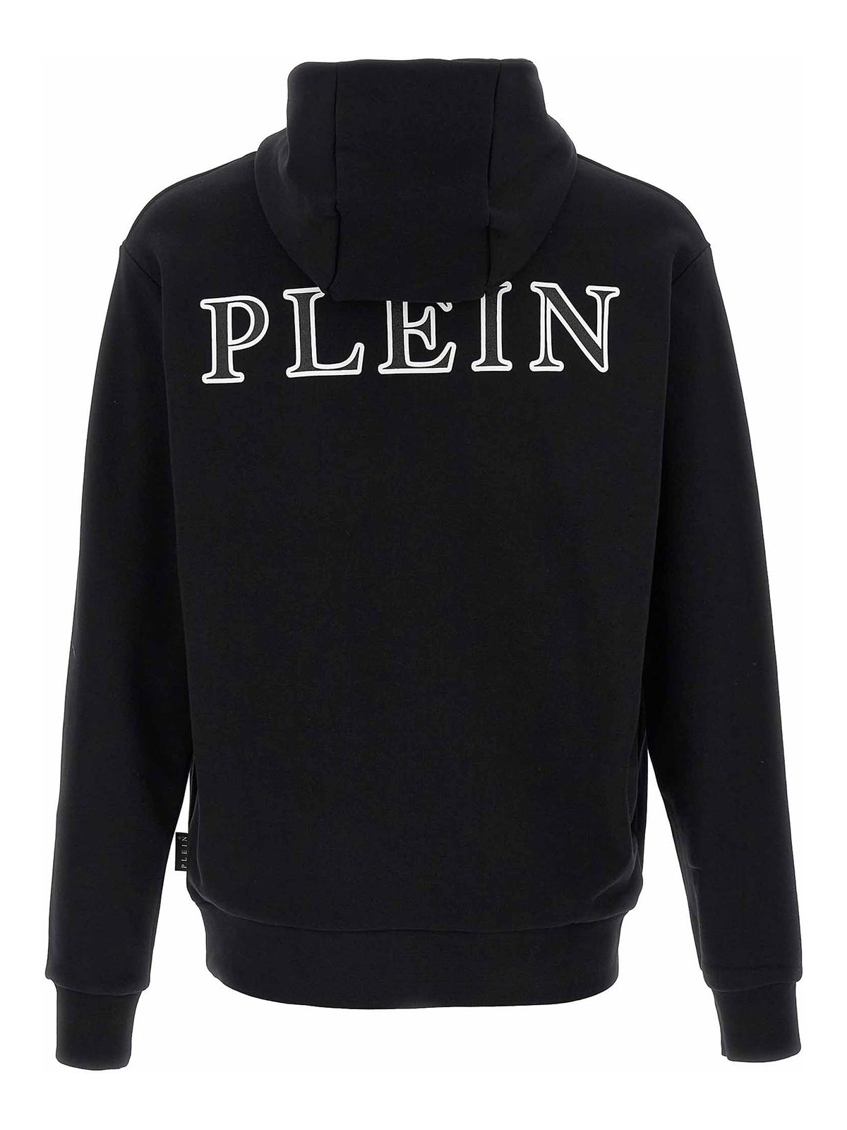 パーカー・フーディ PHILIPP PLEIN Logo patch hoodie (PAECMJB3611PTE003N 0202) Philipp Plein Logo Patch Hoodie - Black | PAECMJB3612PTE003N0202