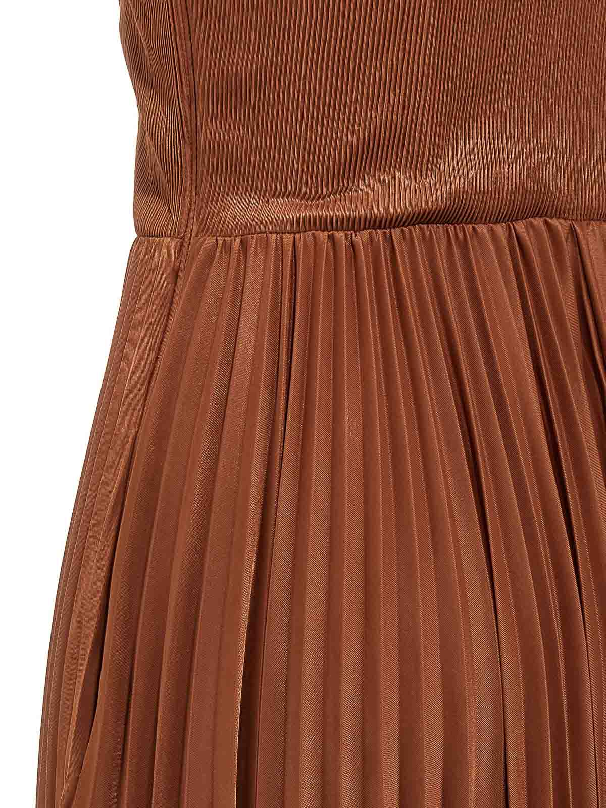 ワンピース PINKO Woman Dress Brown 104665A2CK LZ3 PINKO Plissé Maxi Dress | Brown | FARFETCH