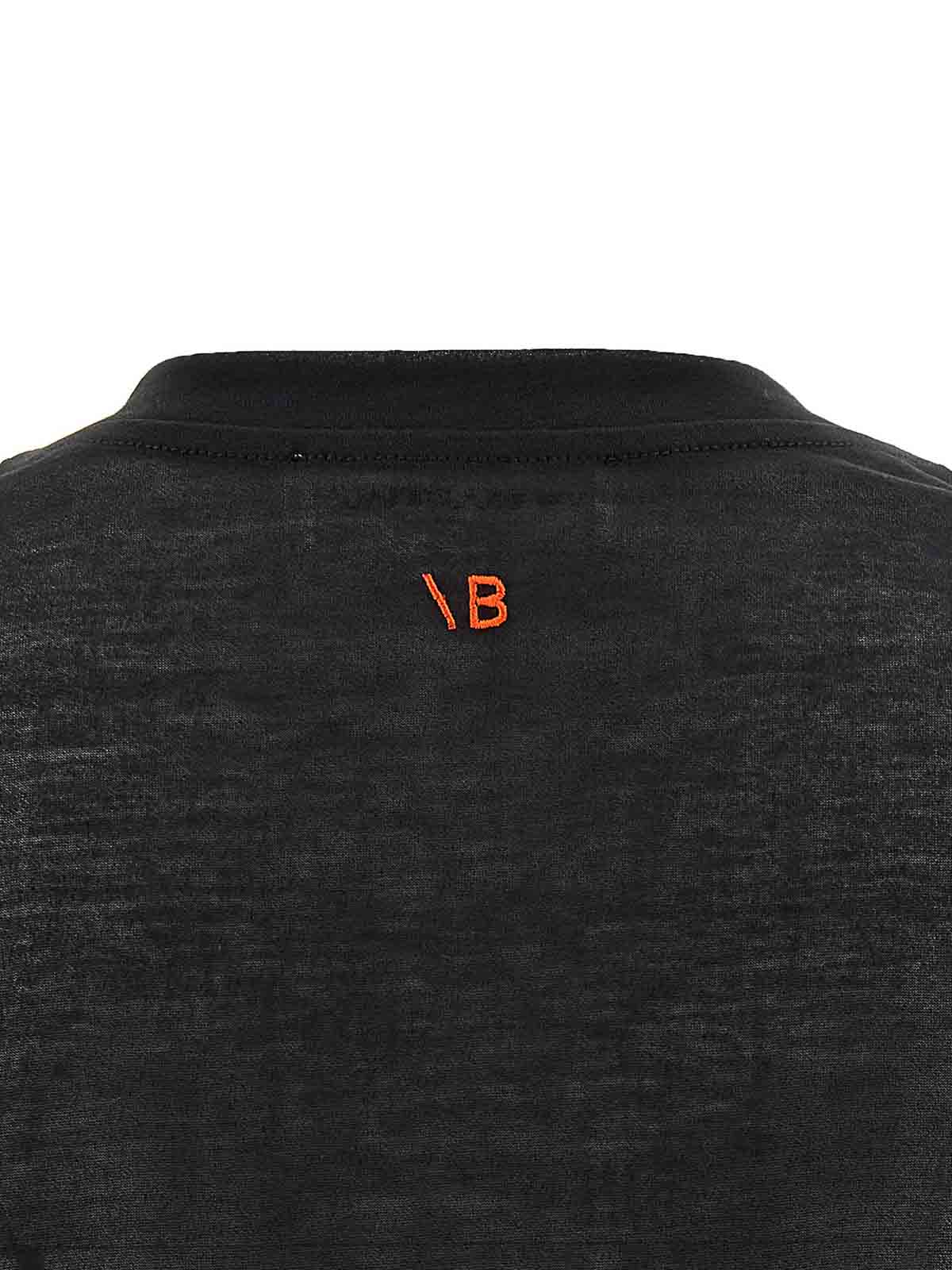 Tシャツ・カットソー VICTORIA BECKHAM Logo embroidery t-shirt Black Victoria Beckham Logo Embroidery T-Shirt - Black