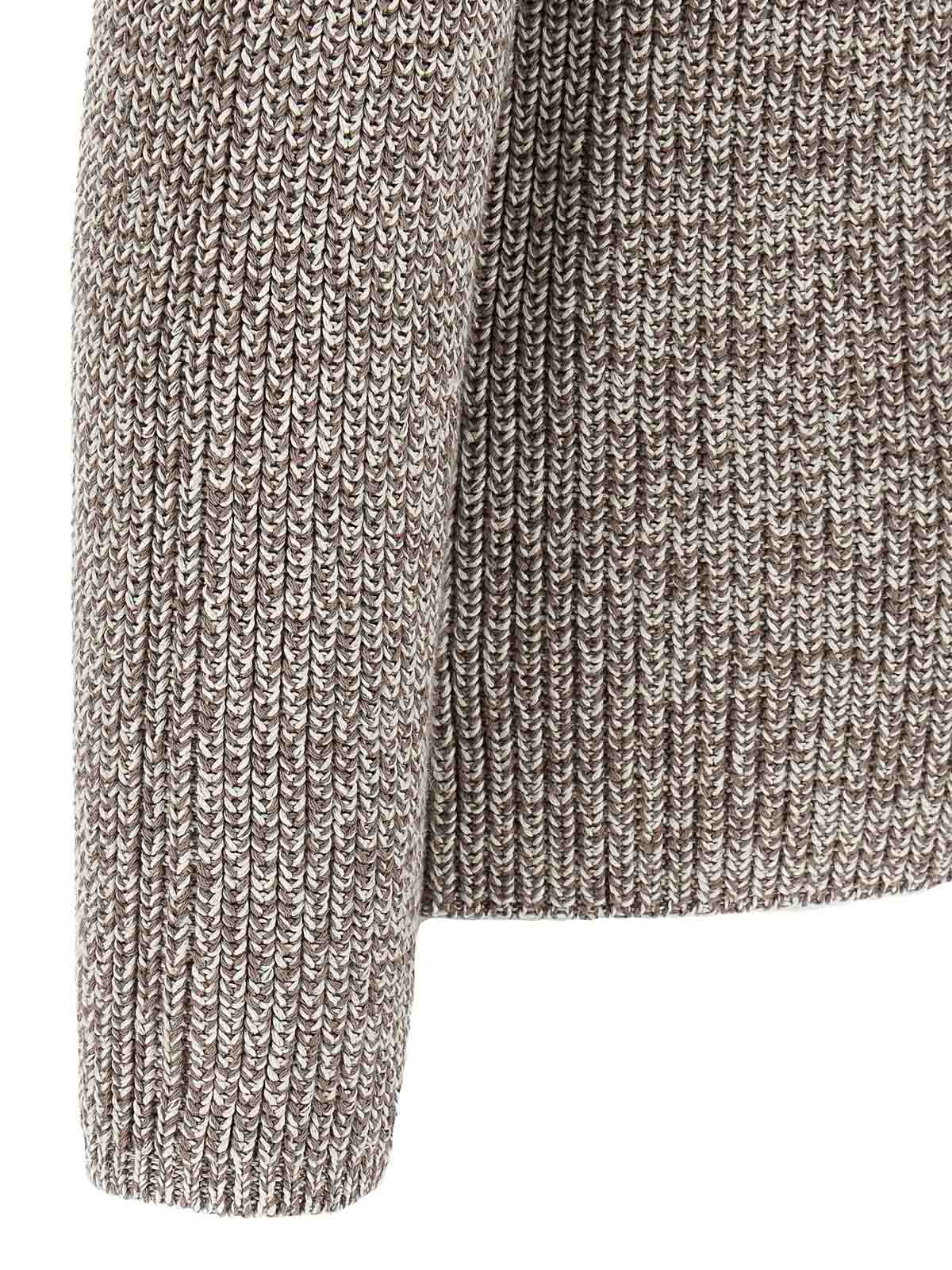 Brunello Cucinelli Double-breasted Cardigan Sweaters And Cardigans Multicolor In Gray