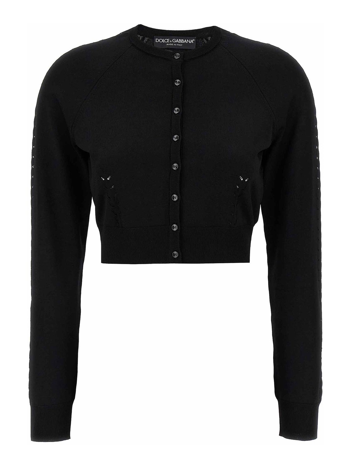 Tシャツ・カットソー Dolce & Gabbana Black viscose blend cardigan Dolce & Gabbana Viscose Cardigan - Black - Women