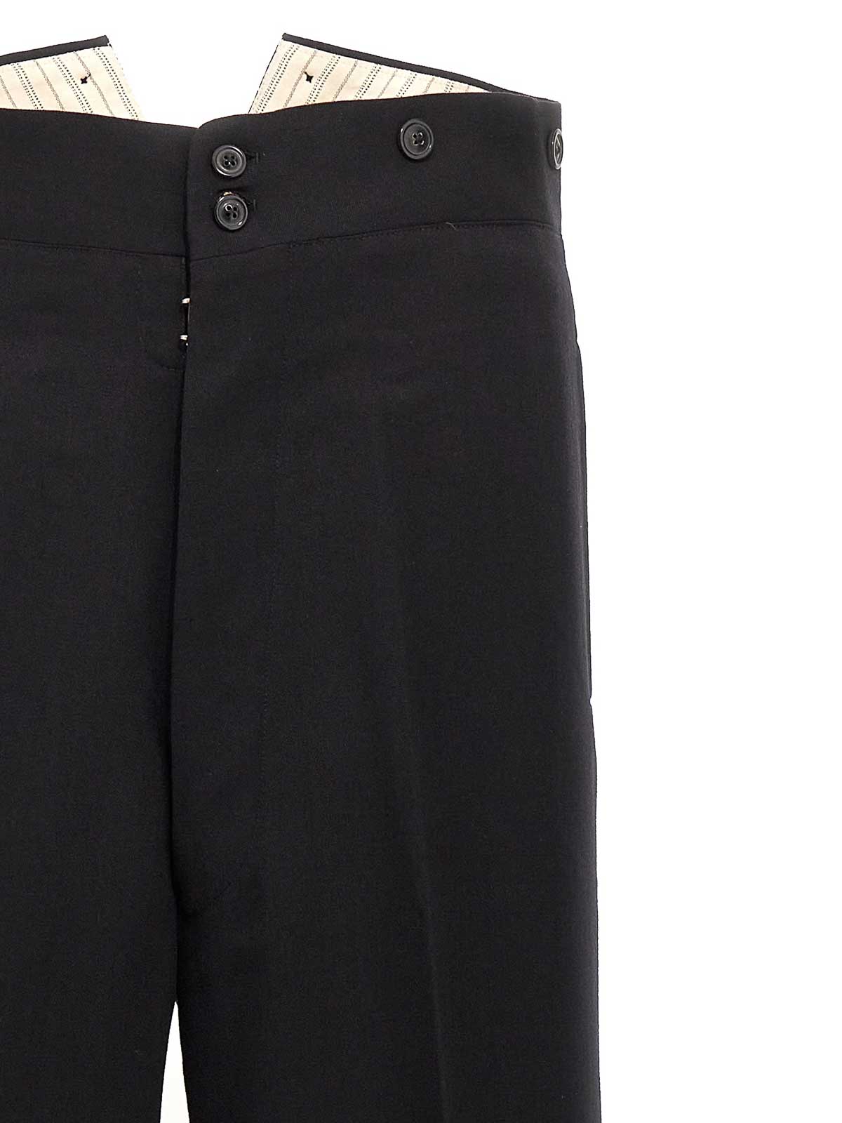 パンツ MAISON MARGIELA Black Wool Pant Maison Margiela - BLACK BARATHEA WOOL PANTS – LE LABO STORE