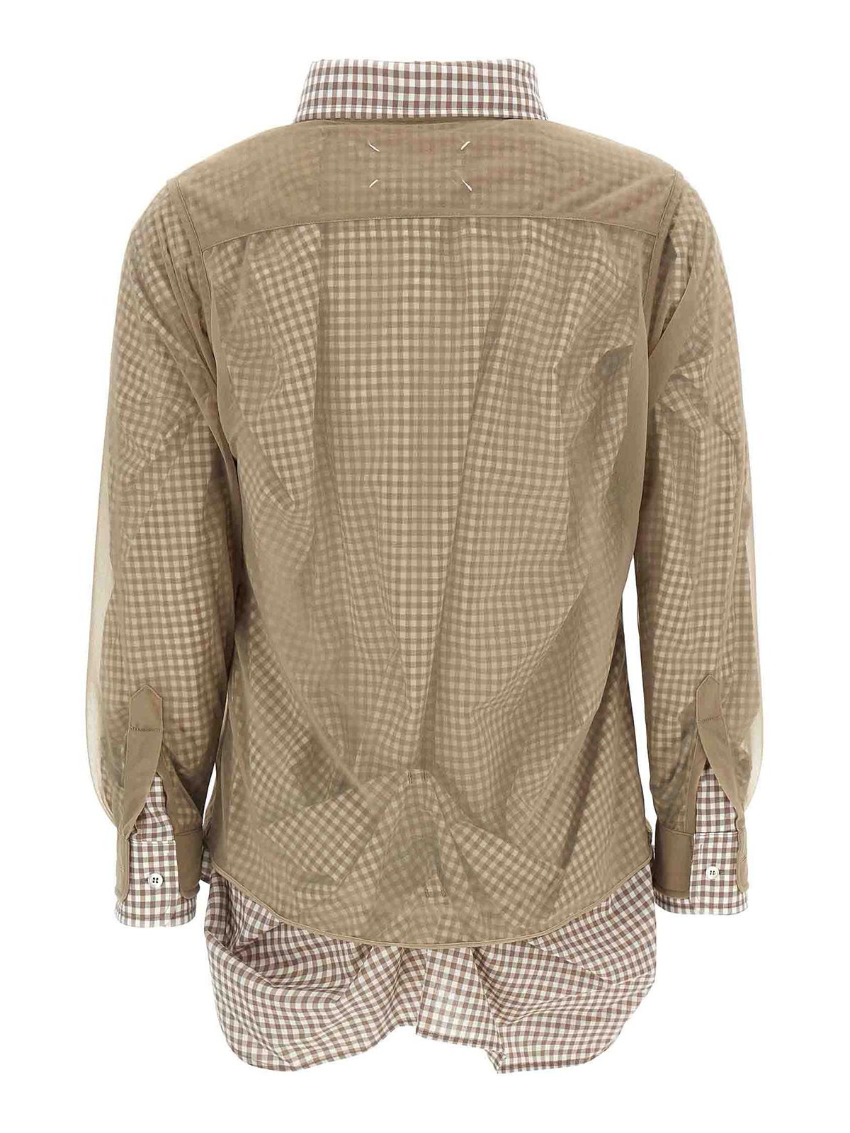 Maison Margiela Multilayer Shirt In Brown