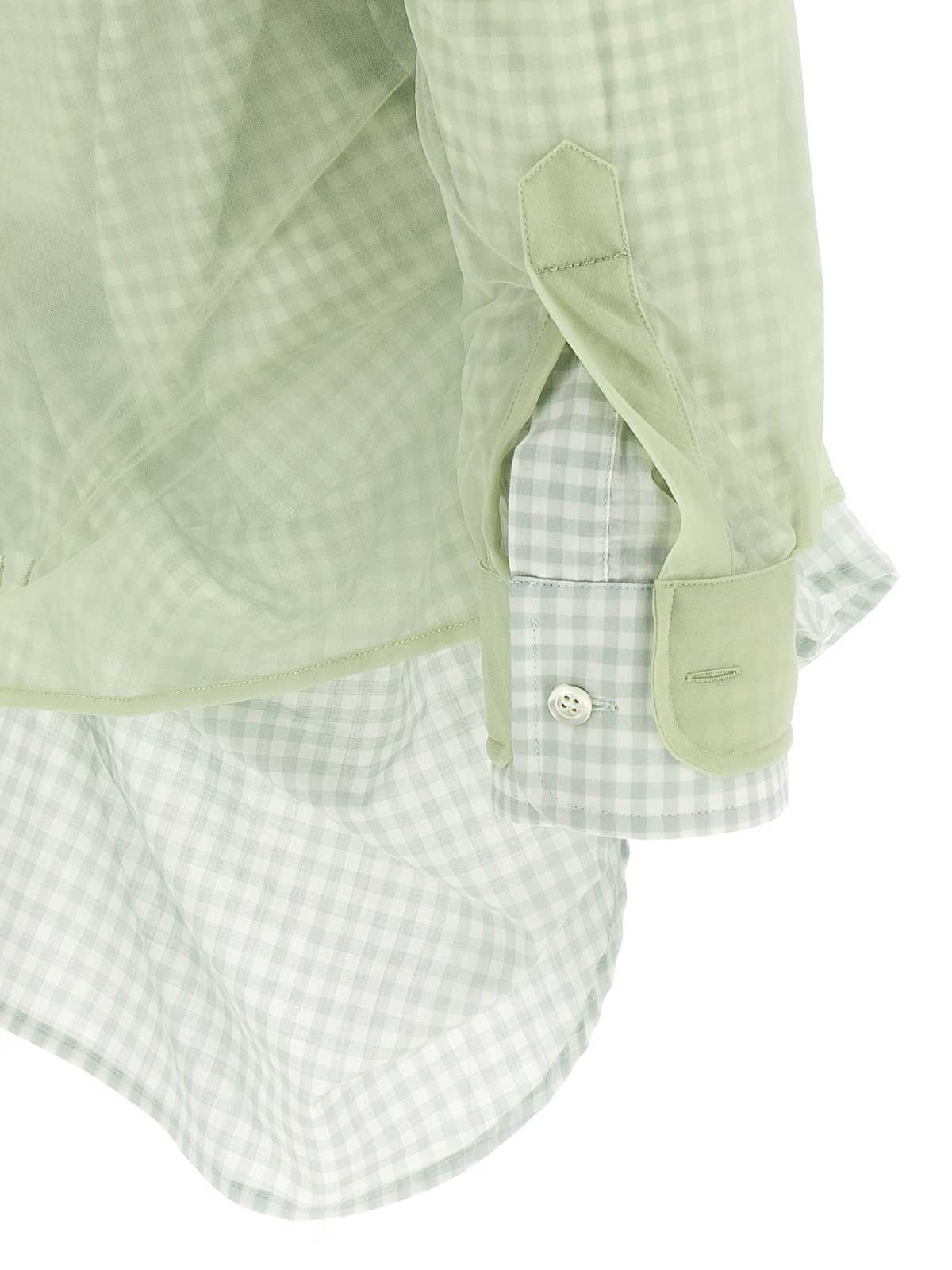 Maison Margiela Multi Layer Shirt Sweaters And Cardigans Green In Green