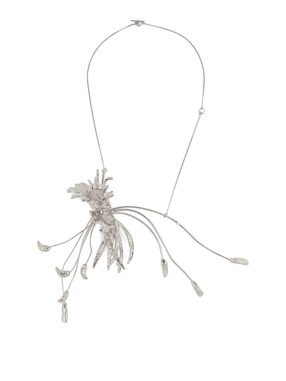 ネックレス・ペンダント Dries Van Noten 'Exotic Flower' necklace (251018200046 952) Dries Van Noten Exotic Flower Necklace - Silver
