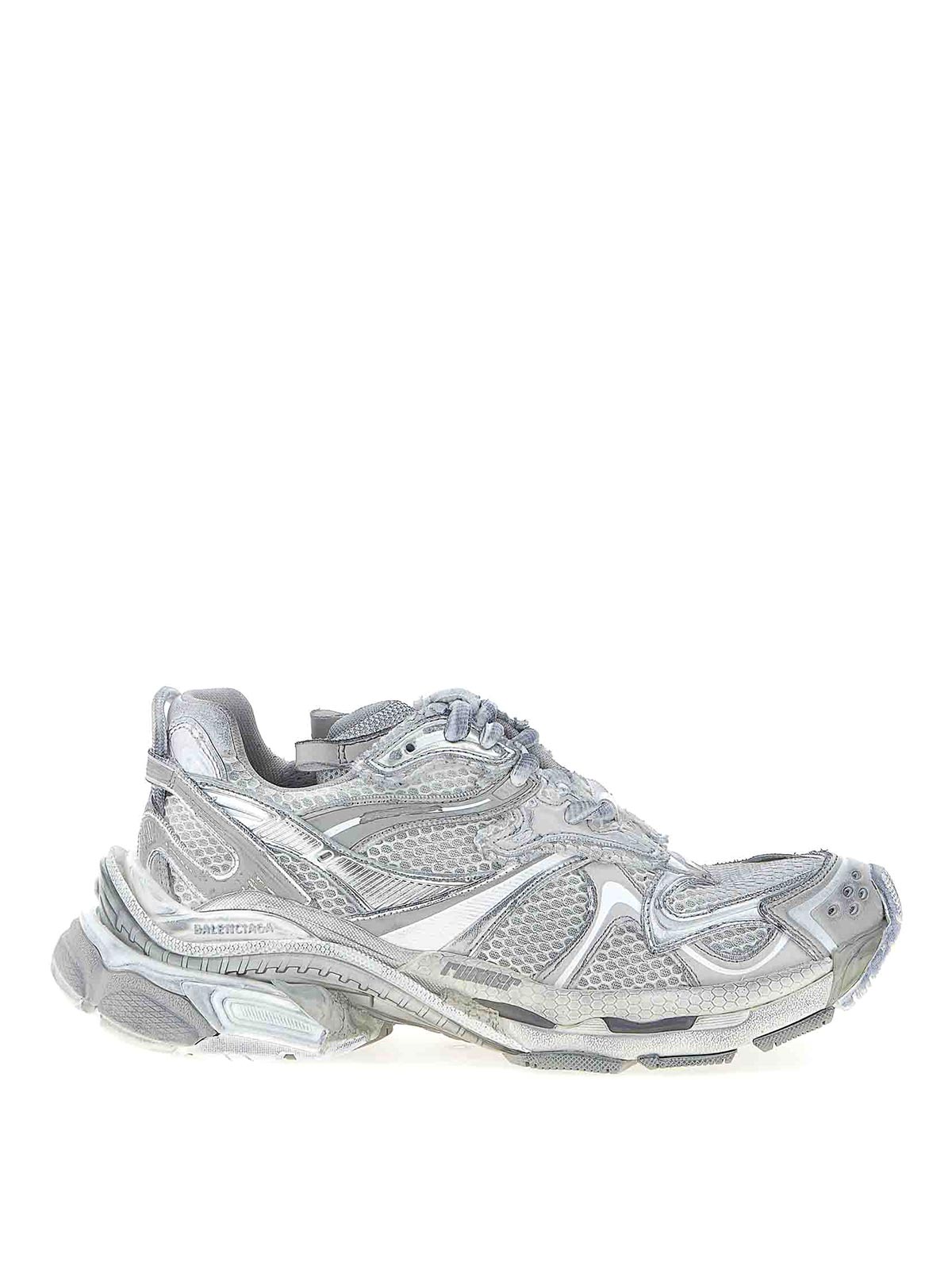 Balenciaga Runner Lace-up Sneakers In Gray