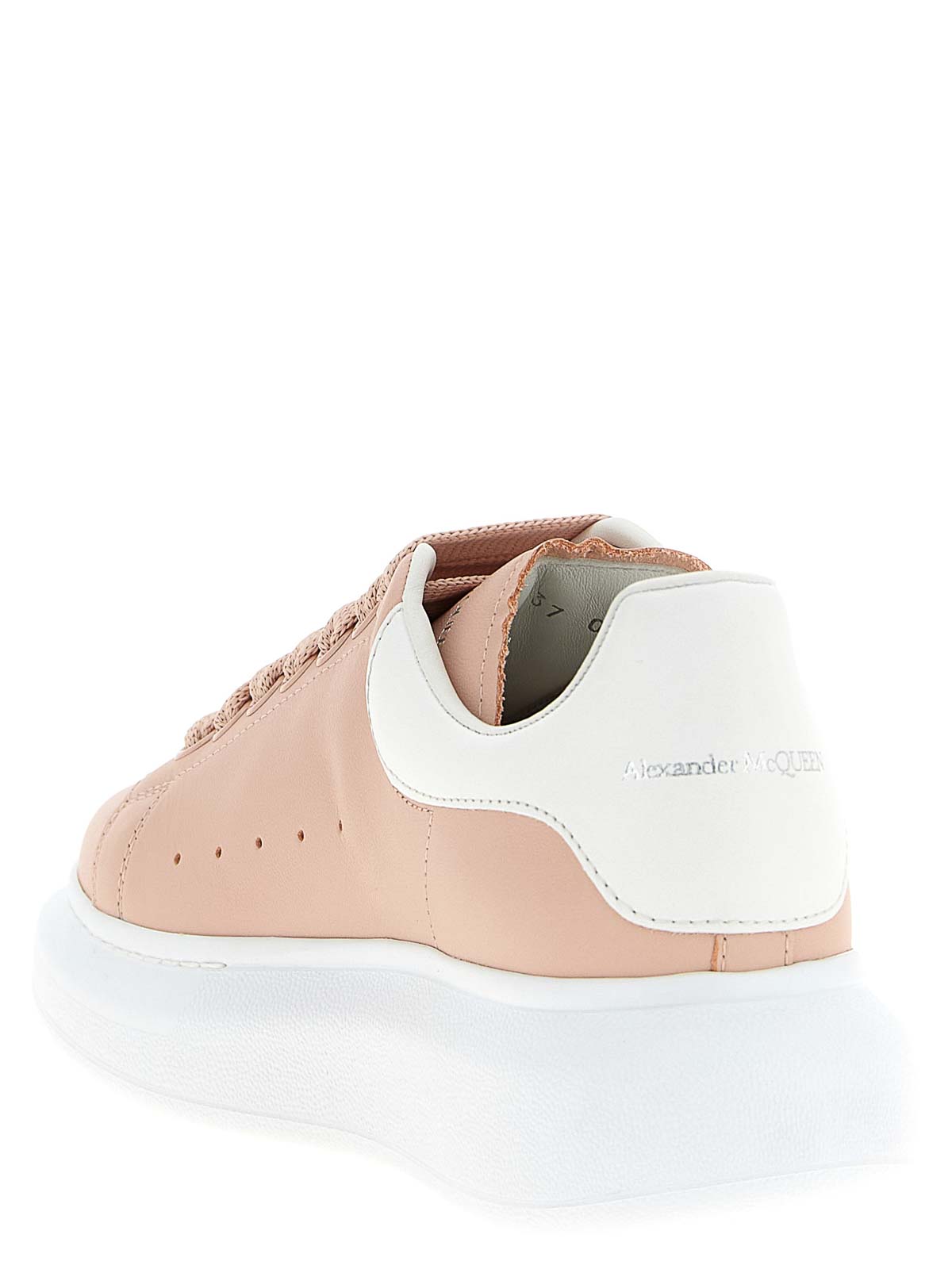 Alexander Mcqueen Leather Lace-up Sneakers In Neutral