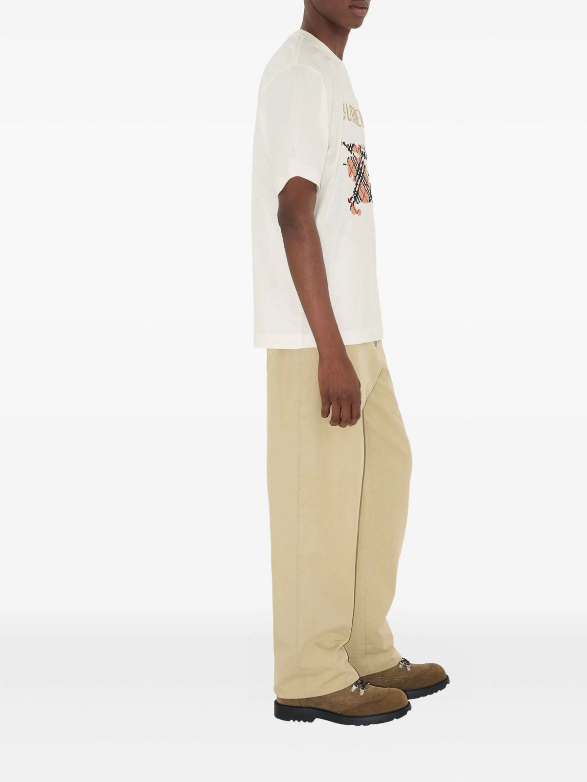 Burberry Cotton T Shirt With Cross Stitch In White | ModeSens