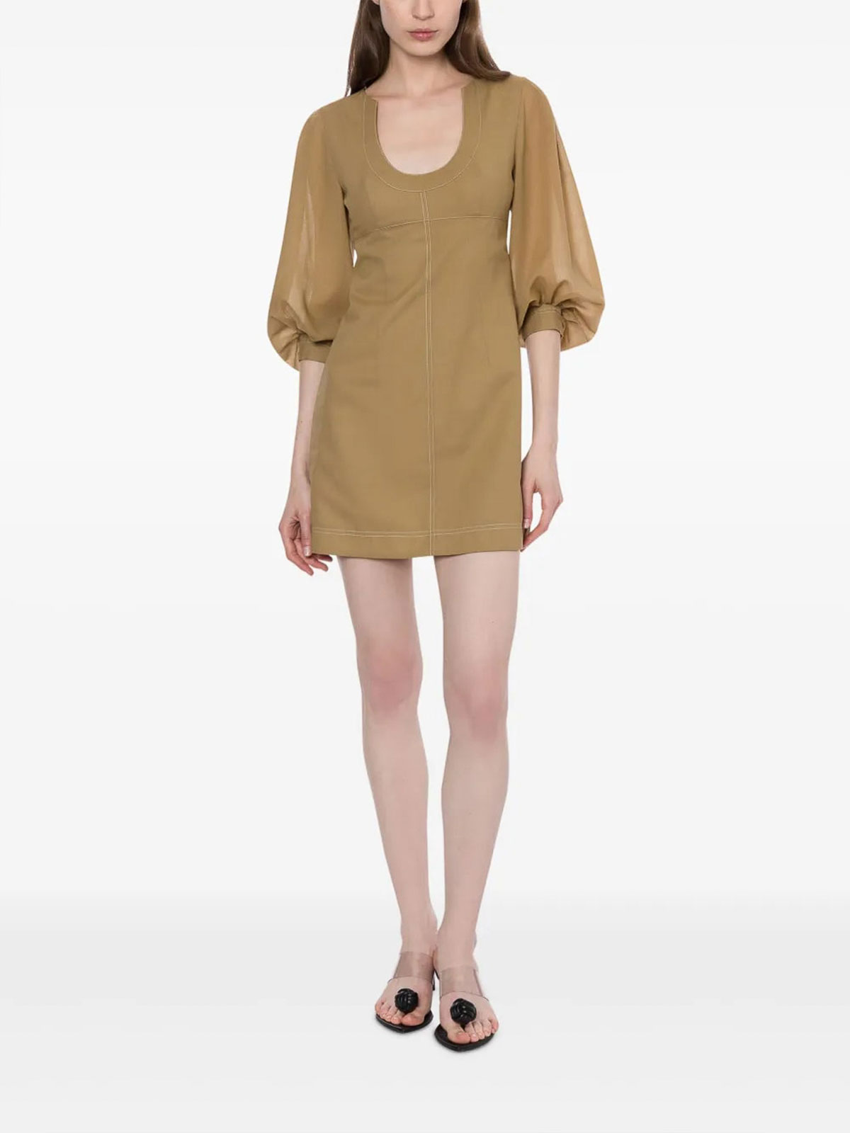 Philosophy Di Lorenzo Serafini Voile Dress Clothing In Gold