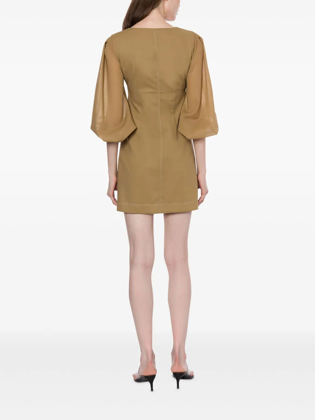 Philosophy Di Lorenzo Serafini Voile Dress Clothing In Gold