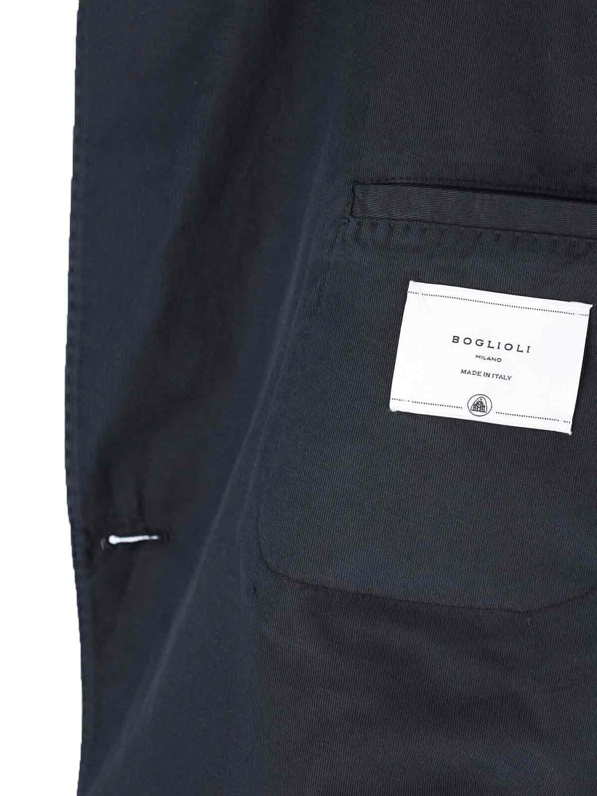 Boglioli Double-breasted Suit - Navy In Gray