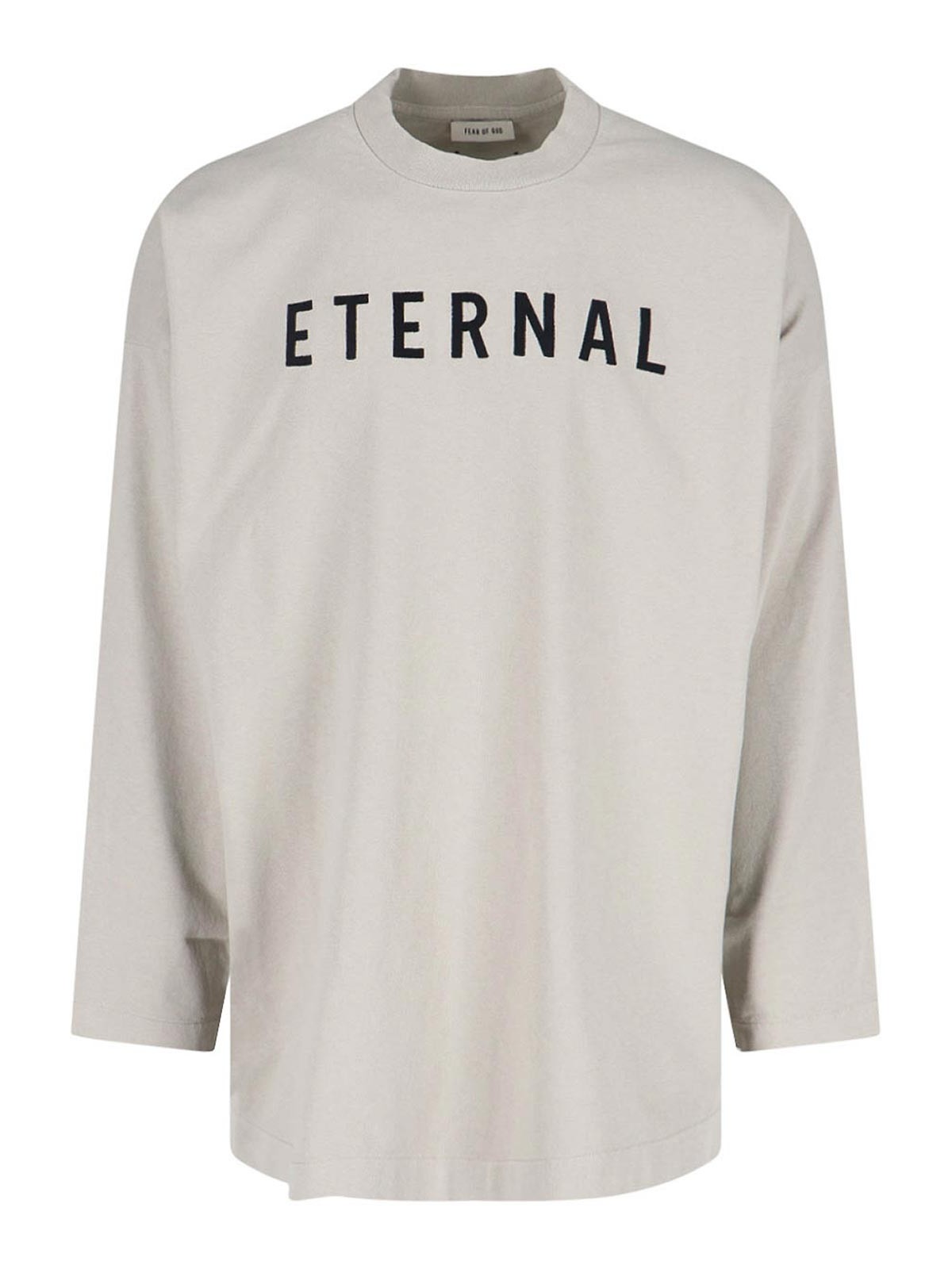 Fear Of God Grey Long-sleeved T-shirt In Gray