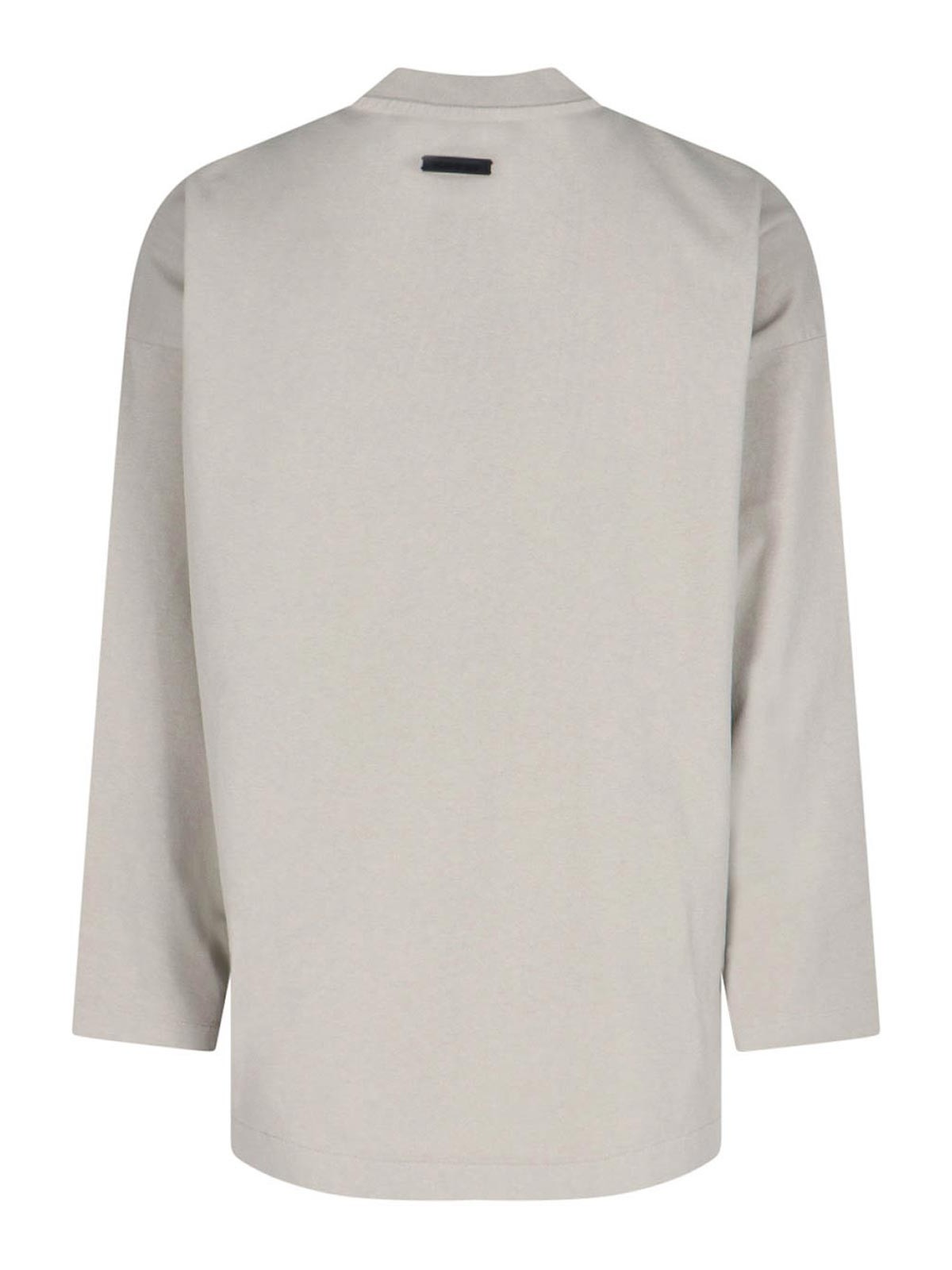 Fear Of God Grey Long-sleeved T-shirt In Gray