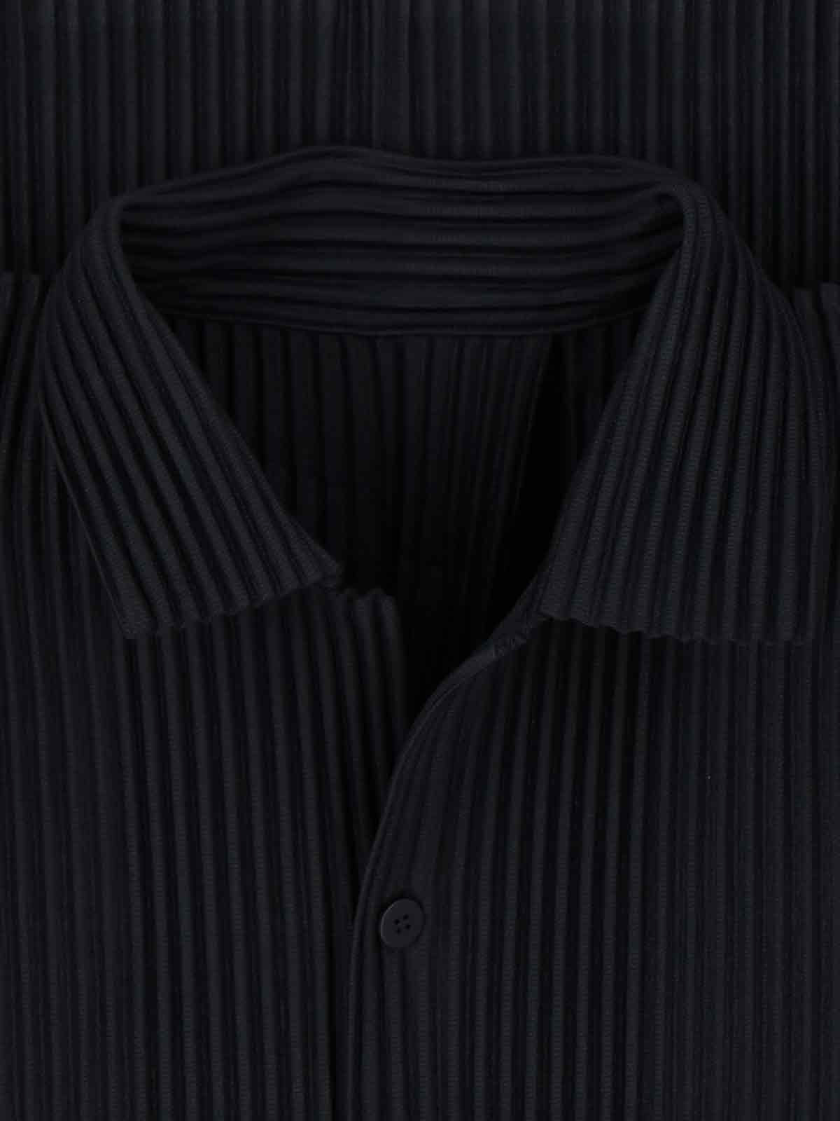 Issey Miyake Pleated Shirt In Black