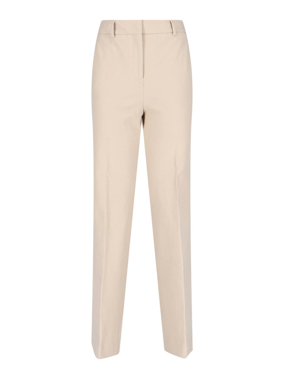 Incotex Beige Cotton Straight-leg Trousers With Tailored Finish In Brown