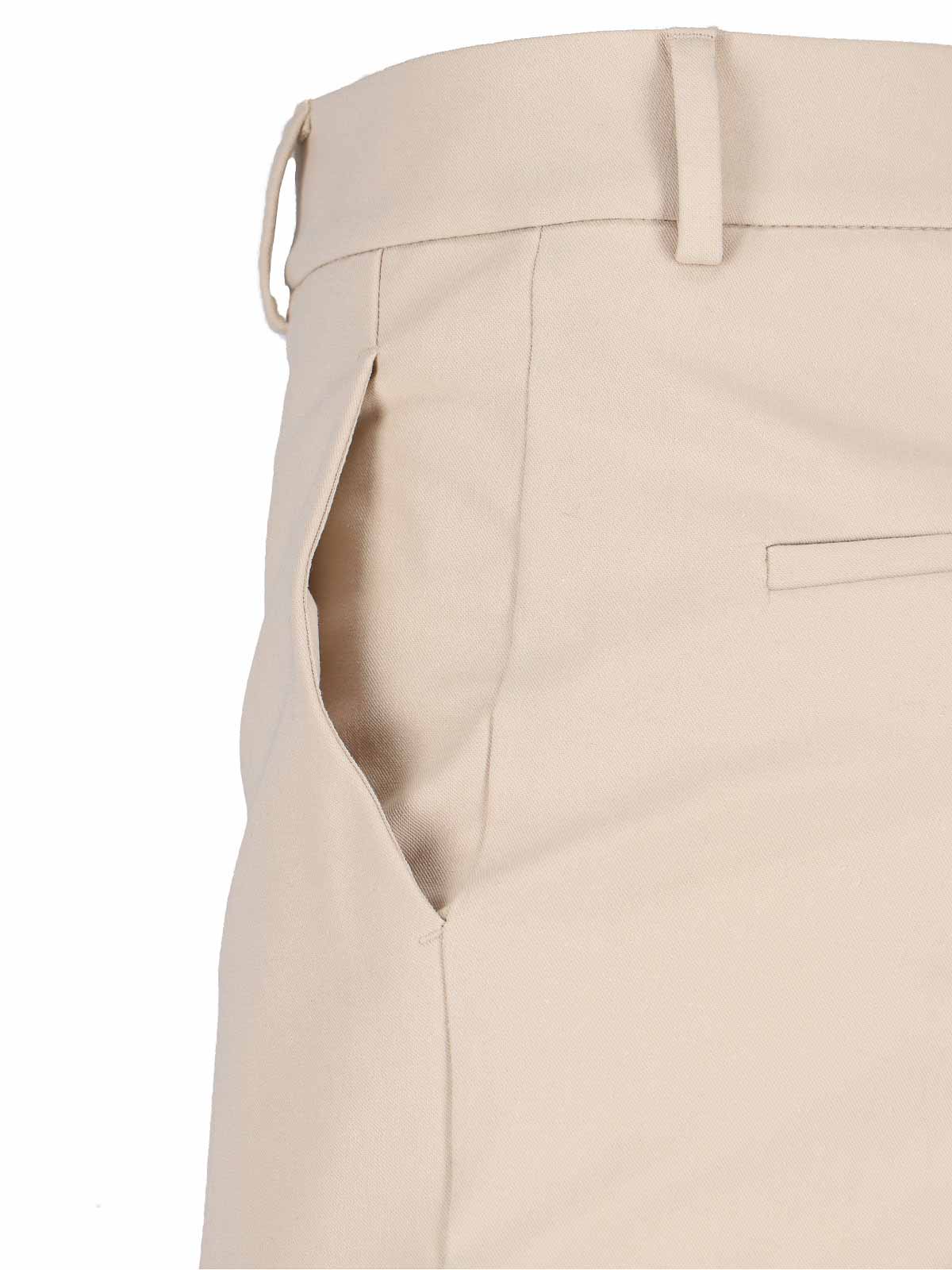 Incotex Beige Cotton Straight-leg Trousers With Tailored Finish In Brown