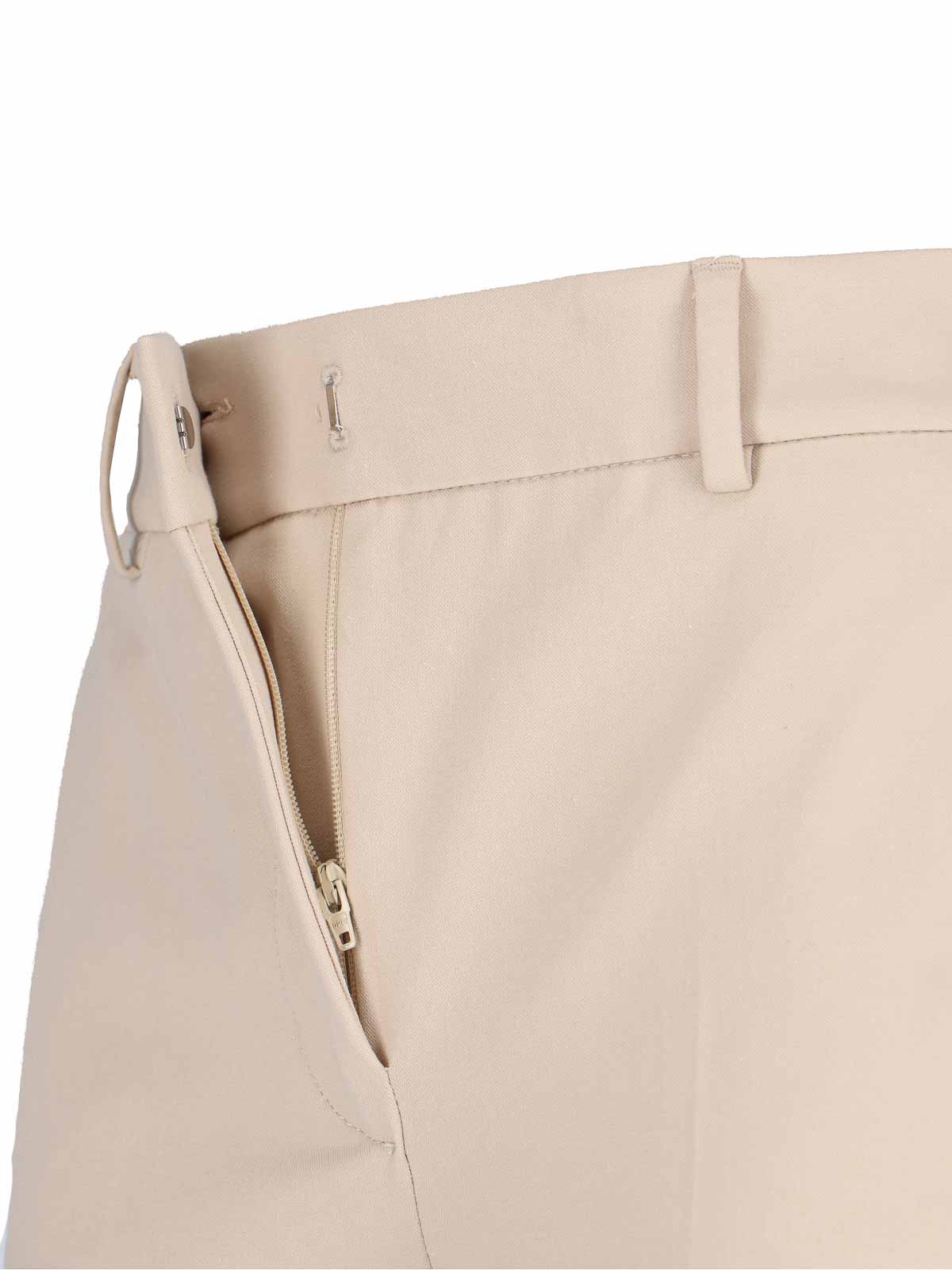 Incotex Beige Cotton Straight-leg Trousers With Tailored Finish In Brown