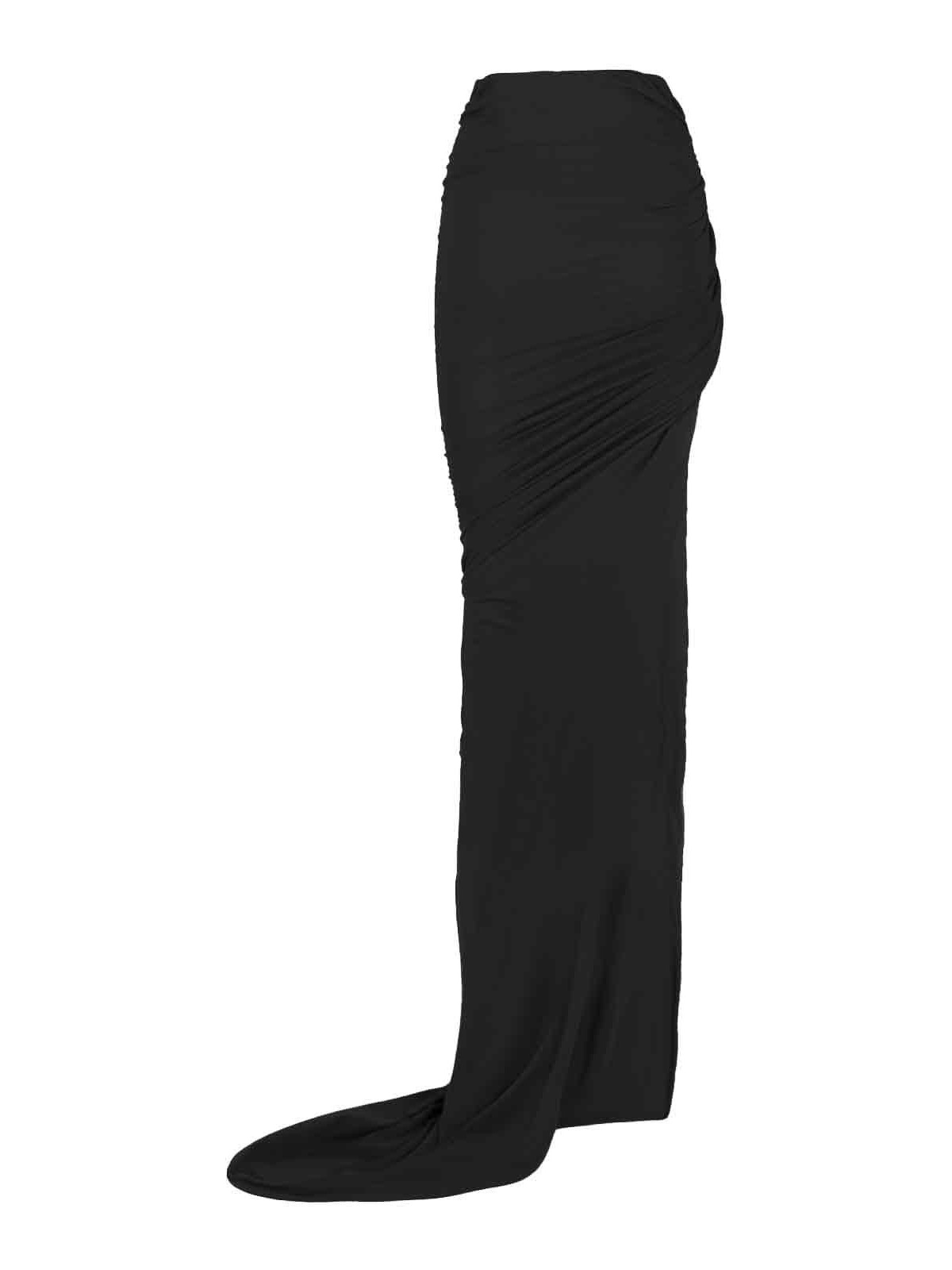 Rick Owens Mini Asymmetrical Skirt In Black