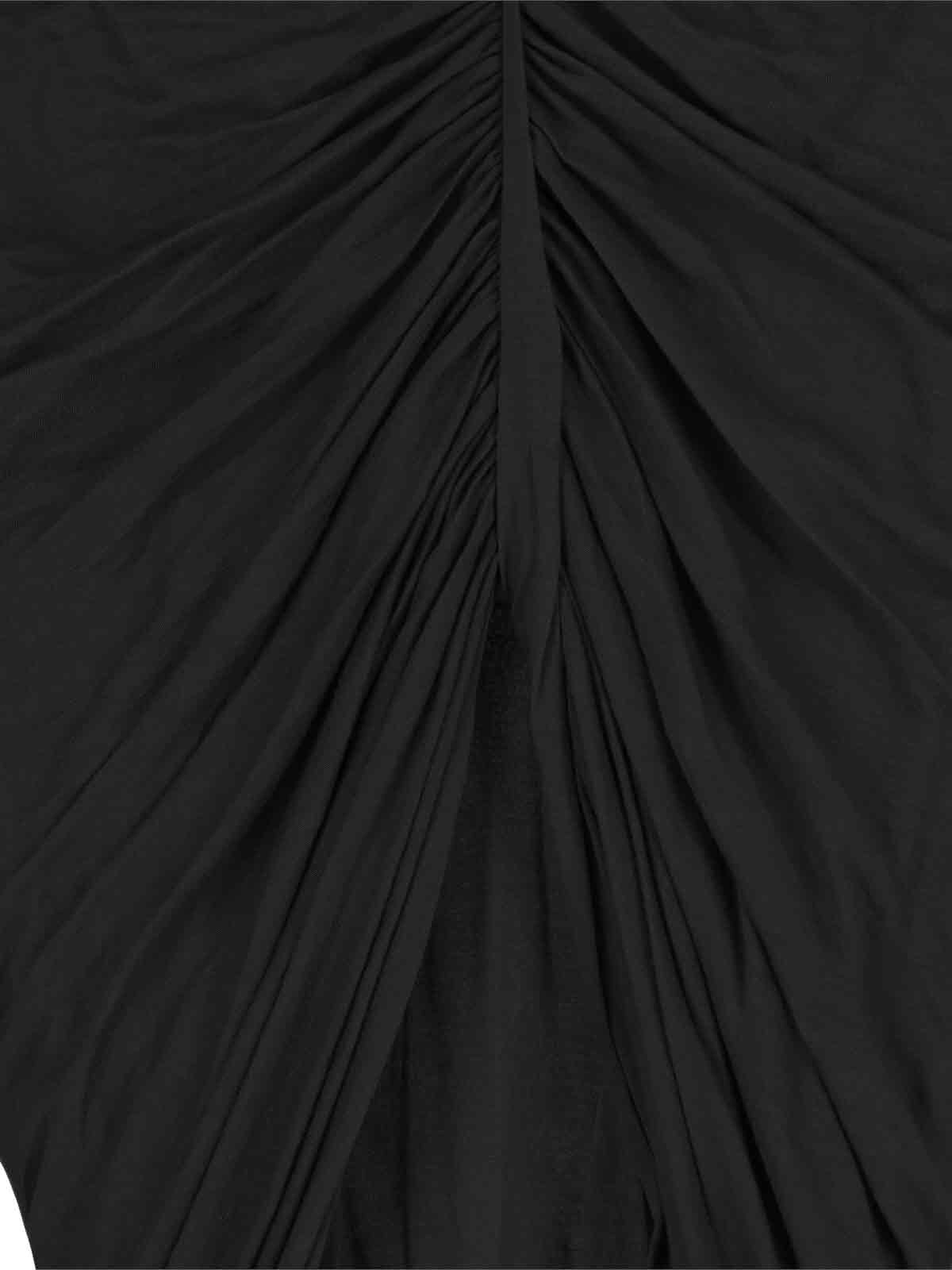 Rick Owens Mini Asymmetrical Skirt In Black