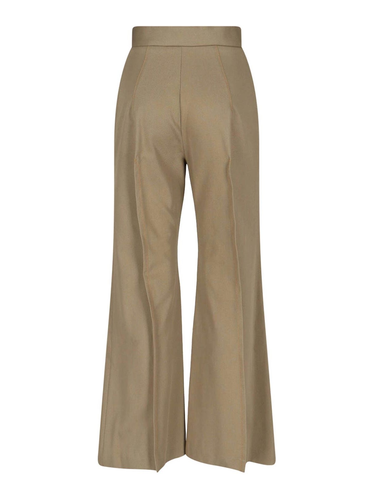 Vivienne Westwood Wide Leg High Waist Trousers With Belt Loops In Brown