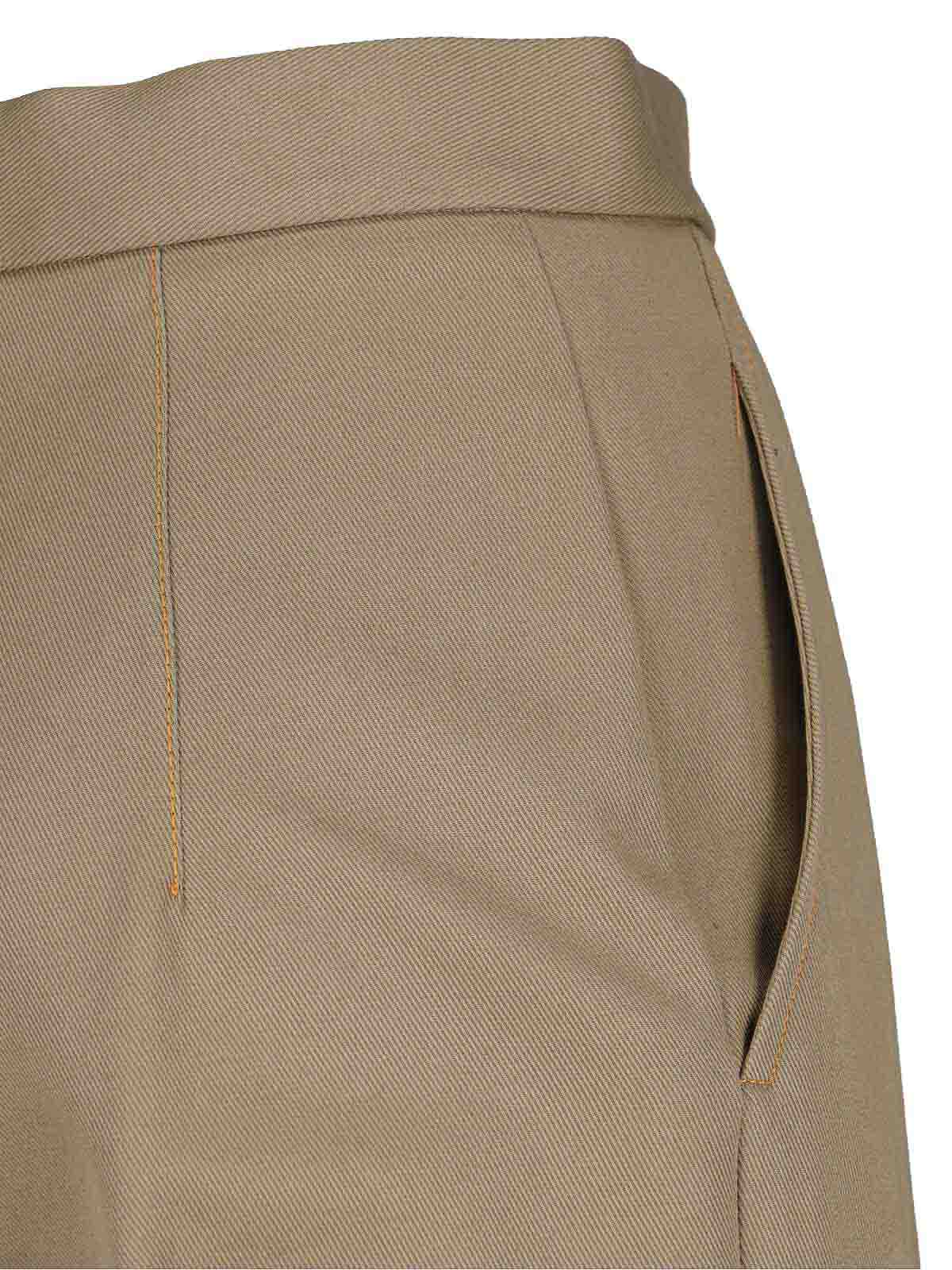 Vivienne Westwood Wide Leg High Waist Trousers With Belt Loops In Brown