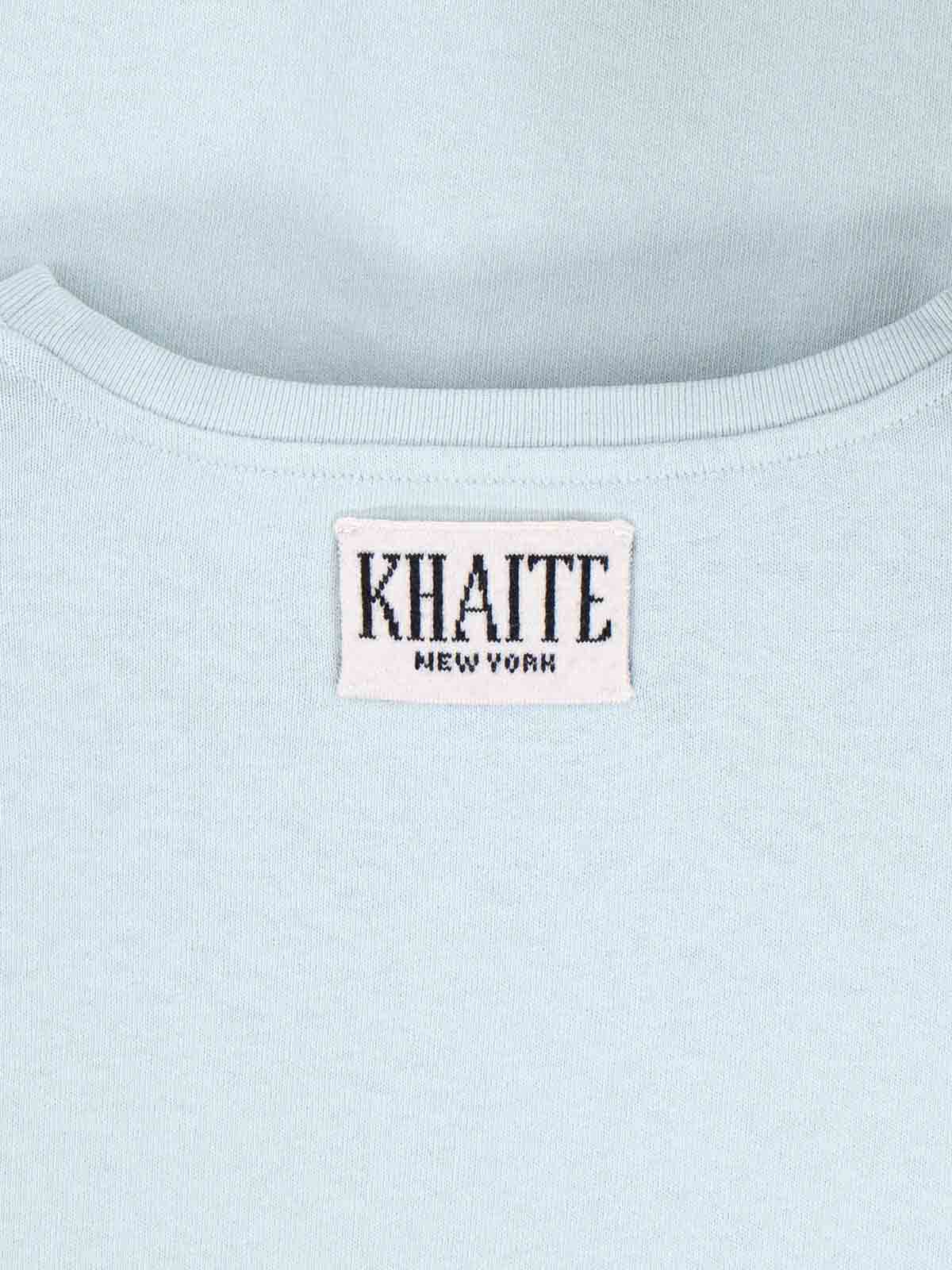 Khaite Logo T-shirt In Blue