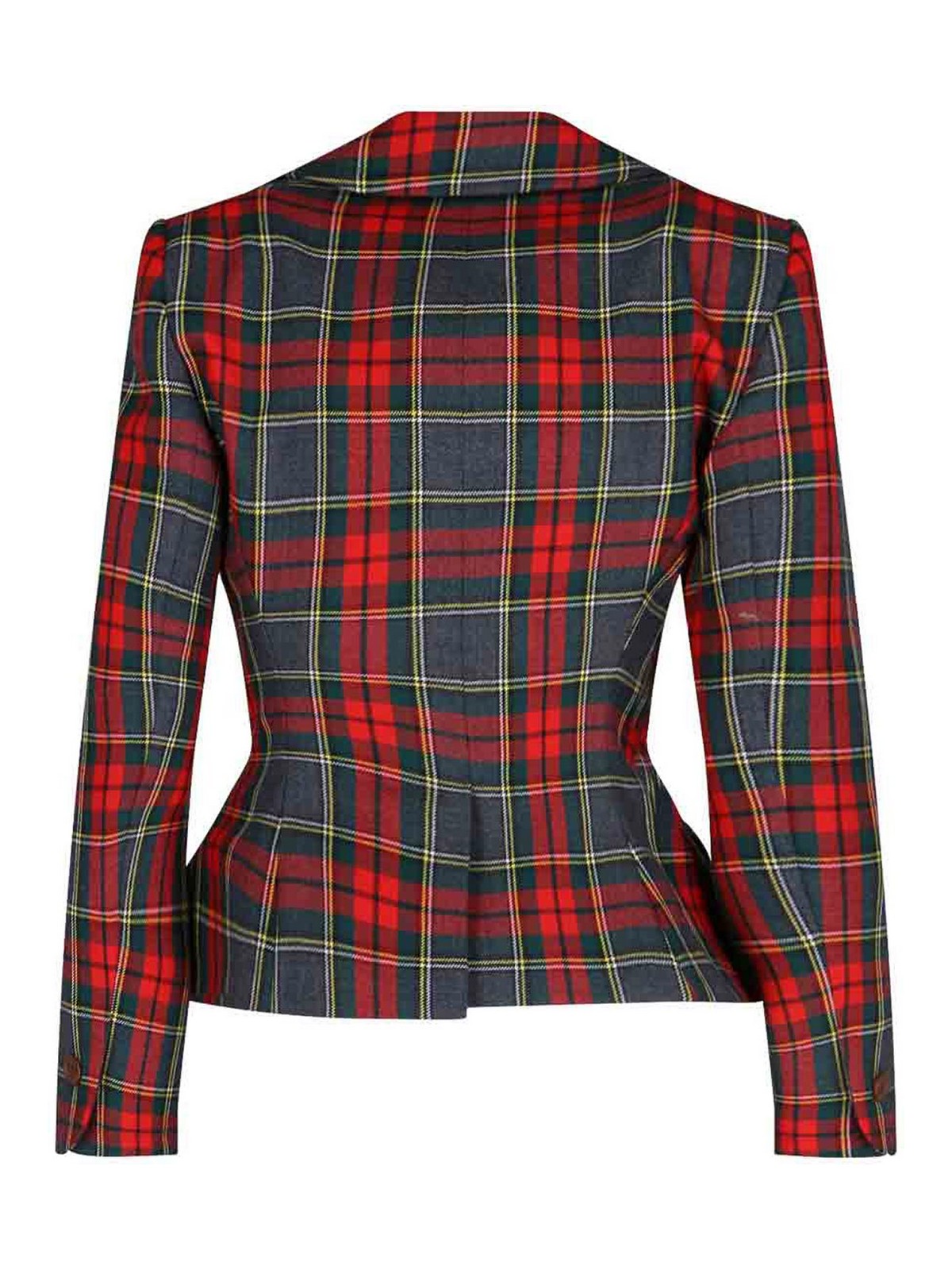 Vivienne Westwood Plaid Tailored Jacket With Notch Lapel And Button-detail Cuffs In Multi