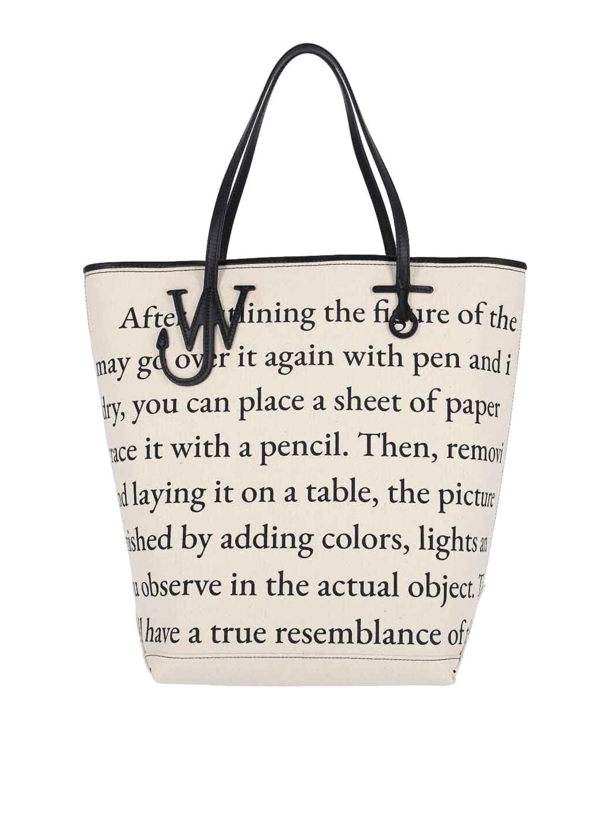 Jw Anderson J. W. Anderson Structured Tote Bag With Contrasting Black Trim